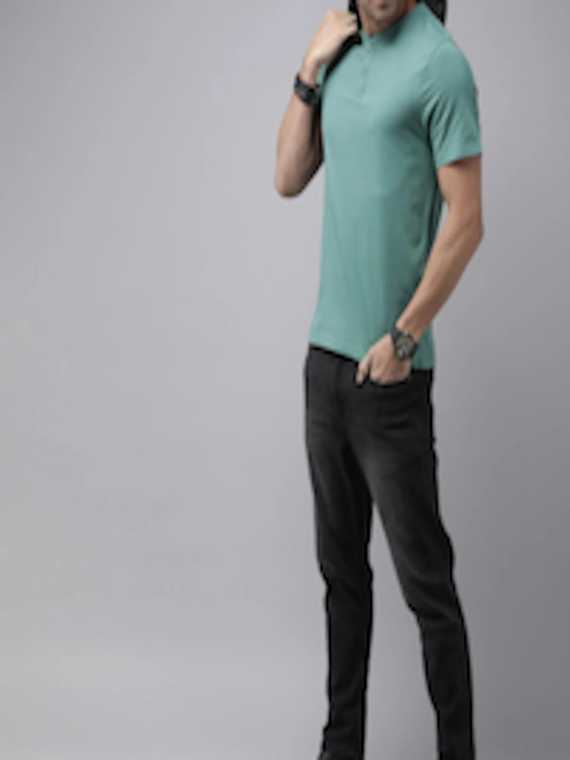 The Life Co. Henley Neck Pure Cotton T-shirt