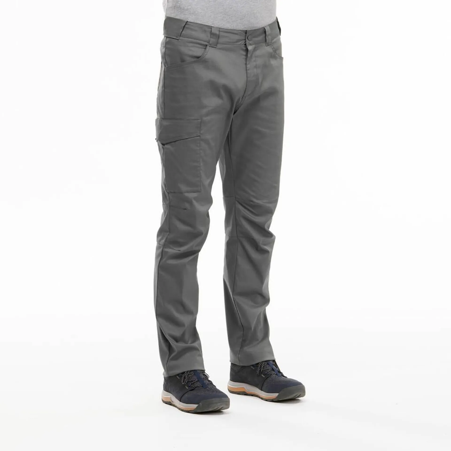 Men Hiking Trousers NH100 Grey