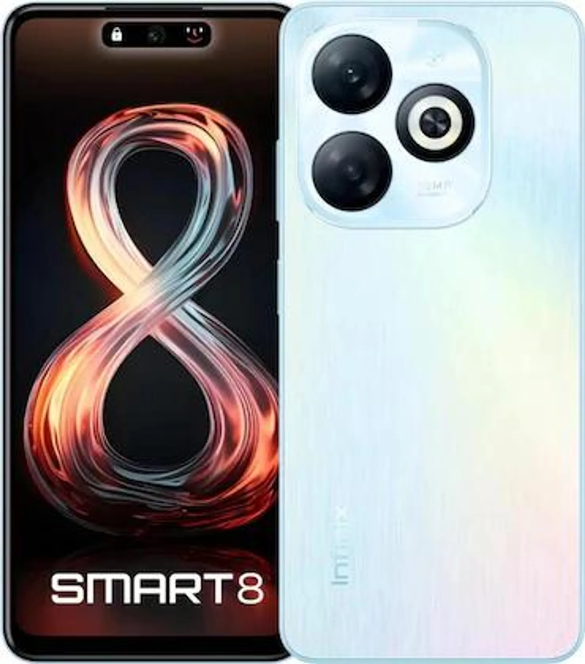 Infinix SMART 8, 8GB RAM, 128GB ROM, Rainbow Blue, Smartphone