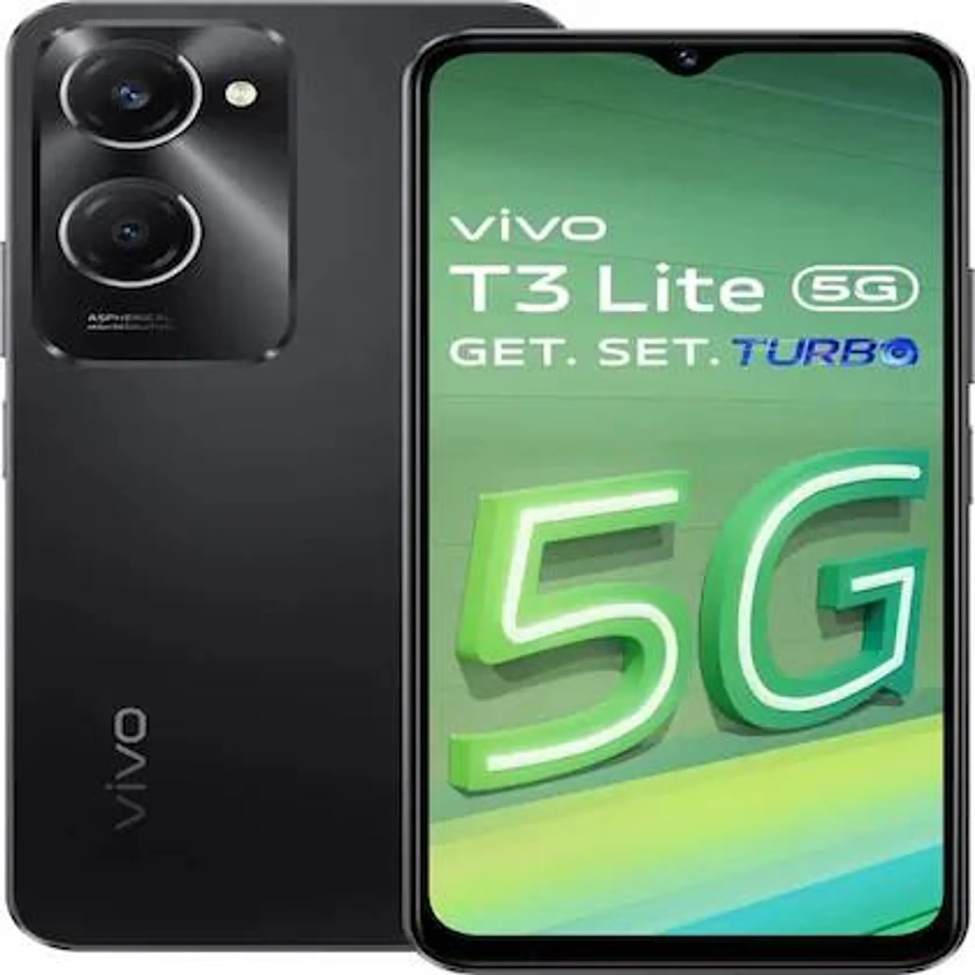 vivo T3 Lite 5G 128GB, 4GB RAM Majestic Black, Smart Phone