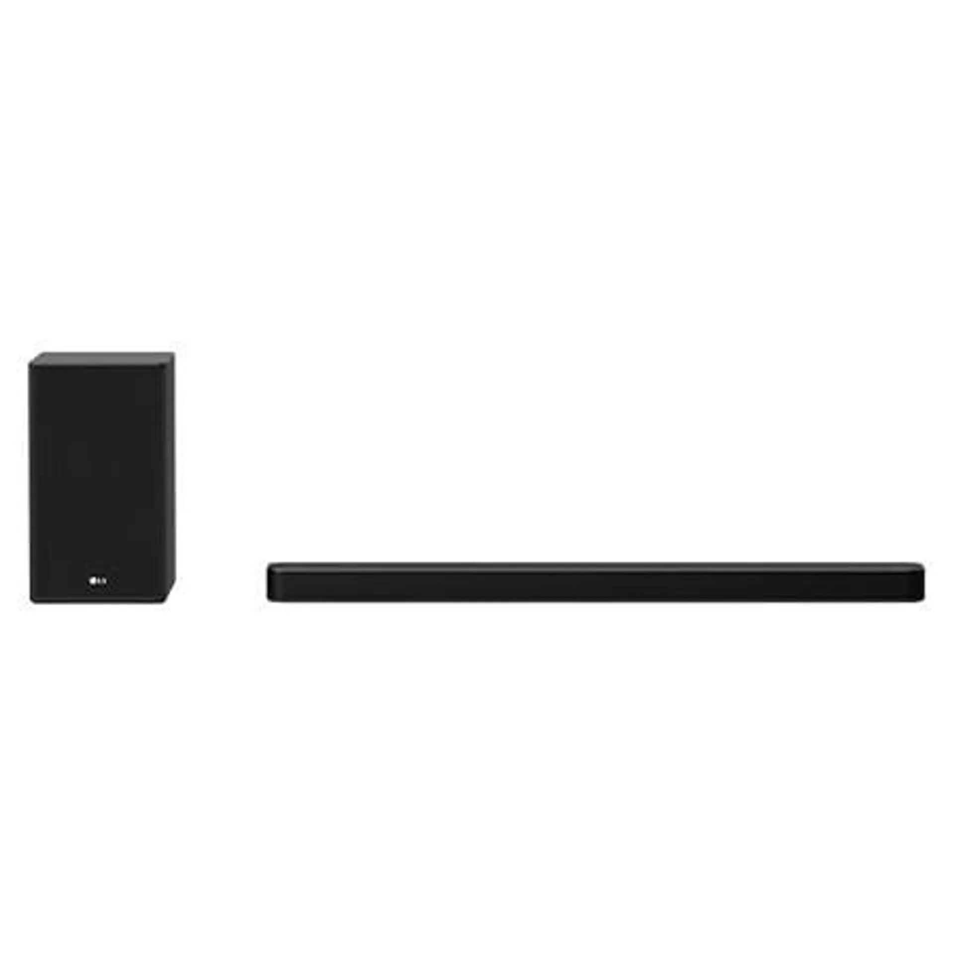 LG SP8A 440W Powerful Sound, 3.1.2 Ch with Meridian, Dolby Atmos, DTS: X, Dolby Vision / HDR 10, eARC, HDMI In / Out, BT, Optical, AI Calibration, Alexa (Controllee) and AirPlay 2, LG Sound bar App.