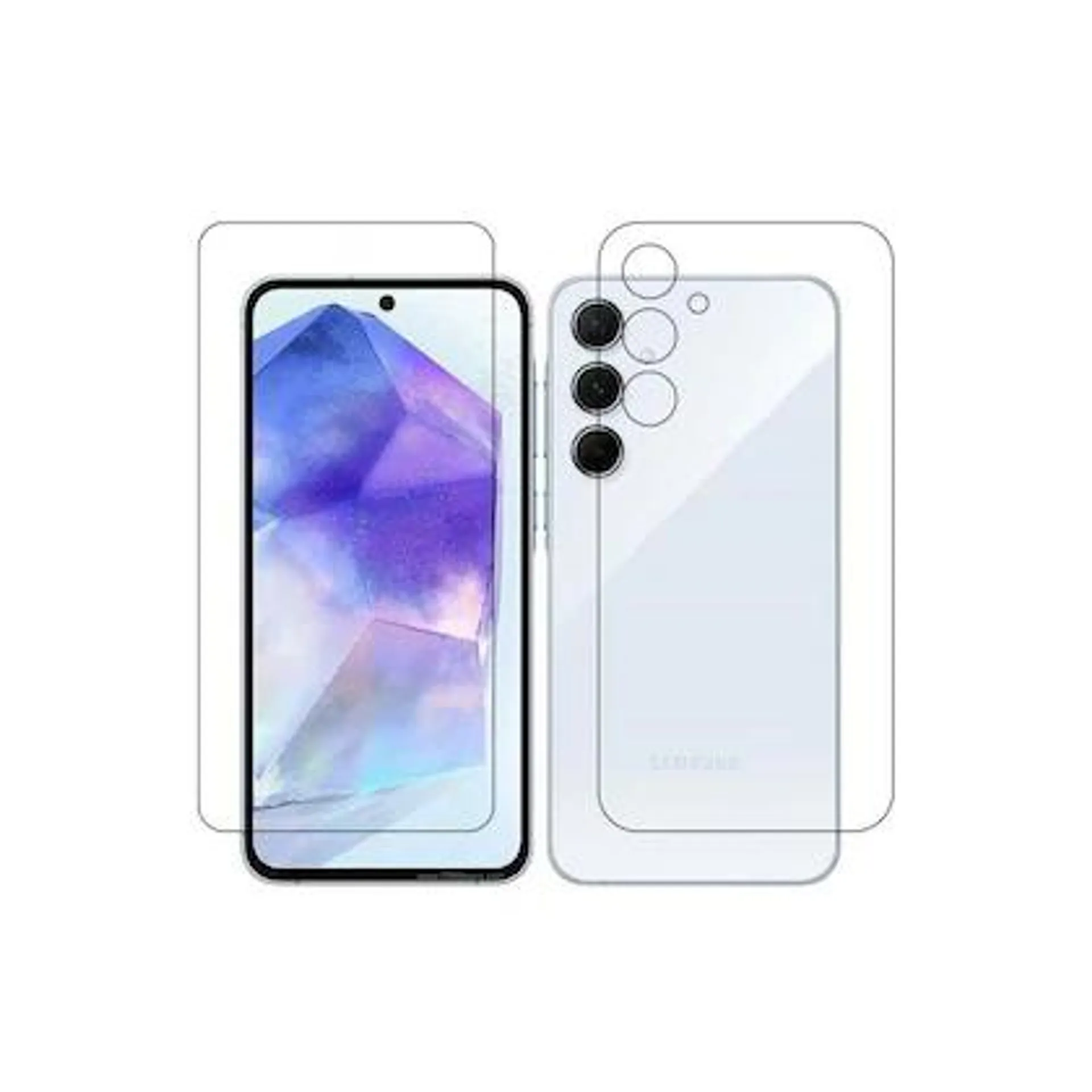 ISAAK Unbreakable Front and Back Screen Guard compatible with Galaxy M35 5G (COMBO PACK)