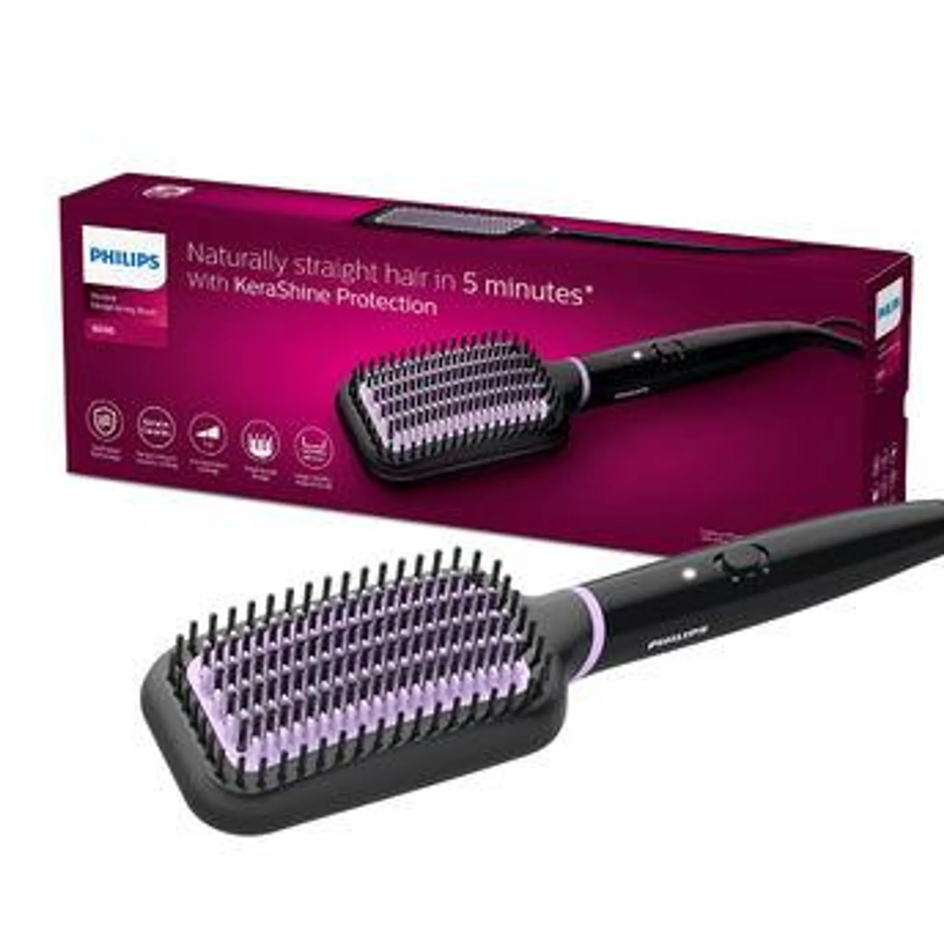 Philips Heated Straightening Brush (BHH880/10)