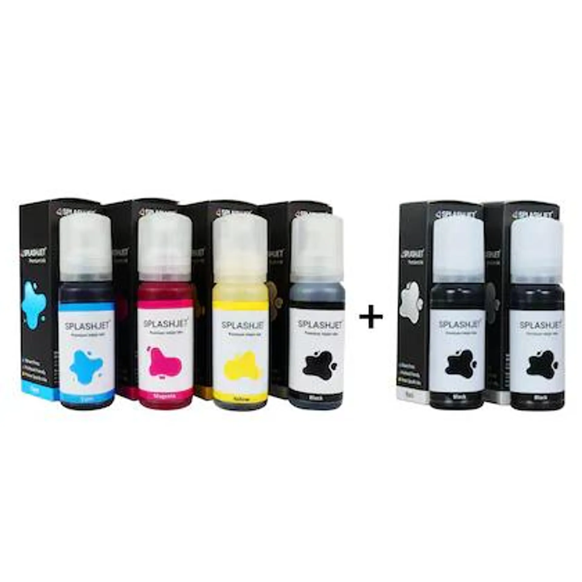 Splashjet 003 Refill Ink for Epson L3110, L3115, L3116, L3150, L1110, L3151, L3152, L3156, L5190 Printer Ink Bottle for Epson 003 Ink Code (C/M/Y - 3PCS Black) - 503086