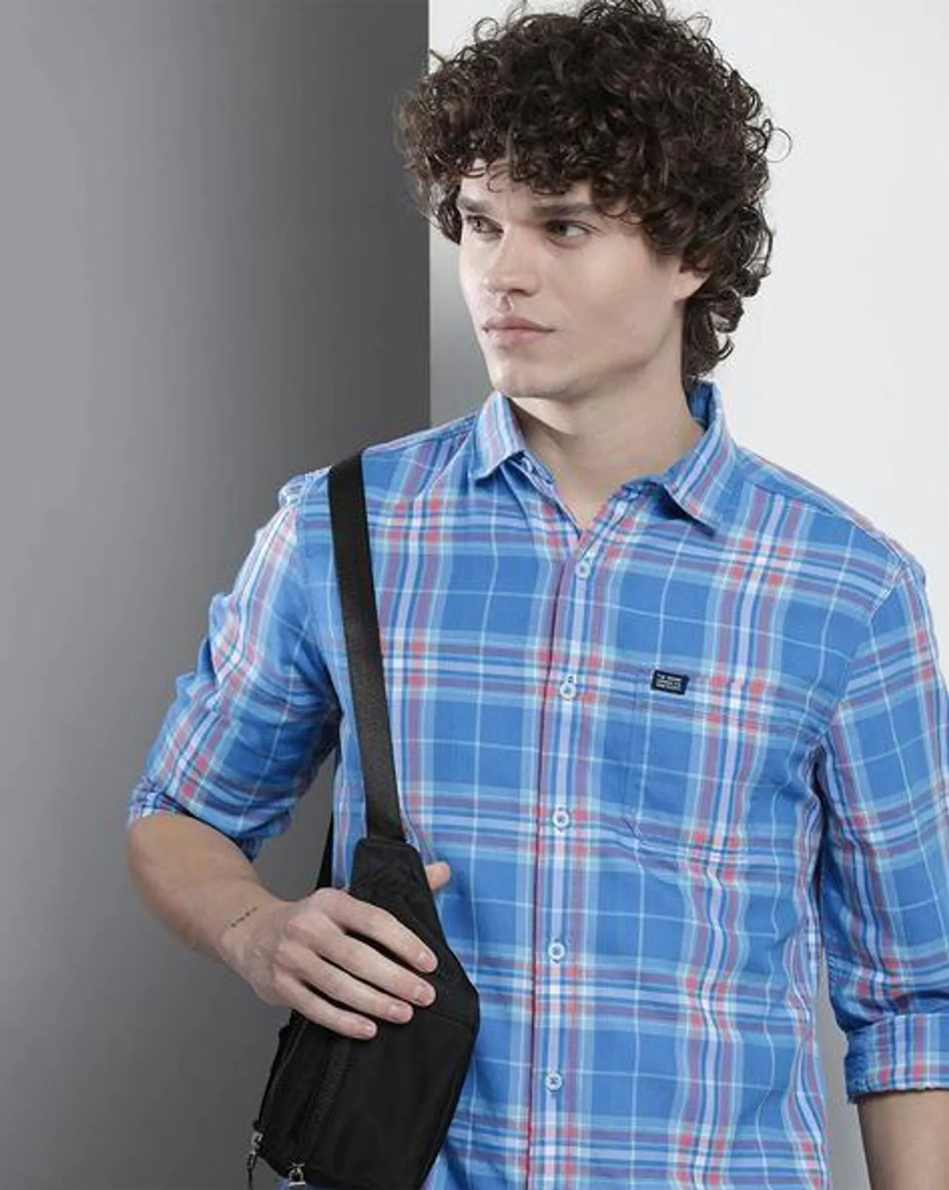 Checked Shirt with Patch Pocket