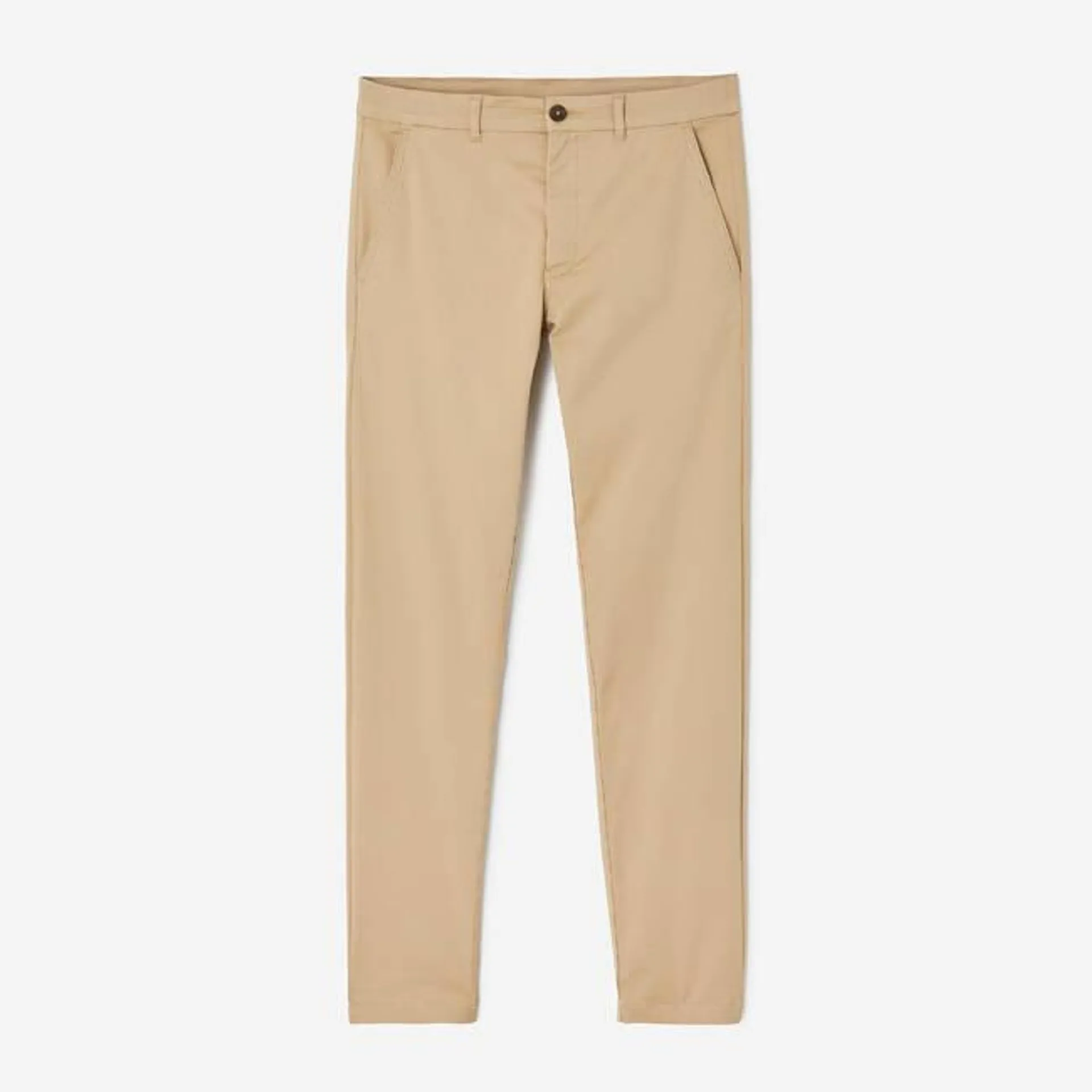 Men's Golf Chino Trousers Cotton - MW500 Beige