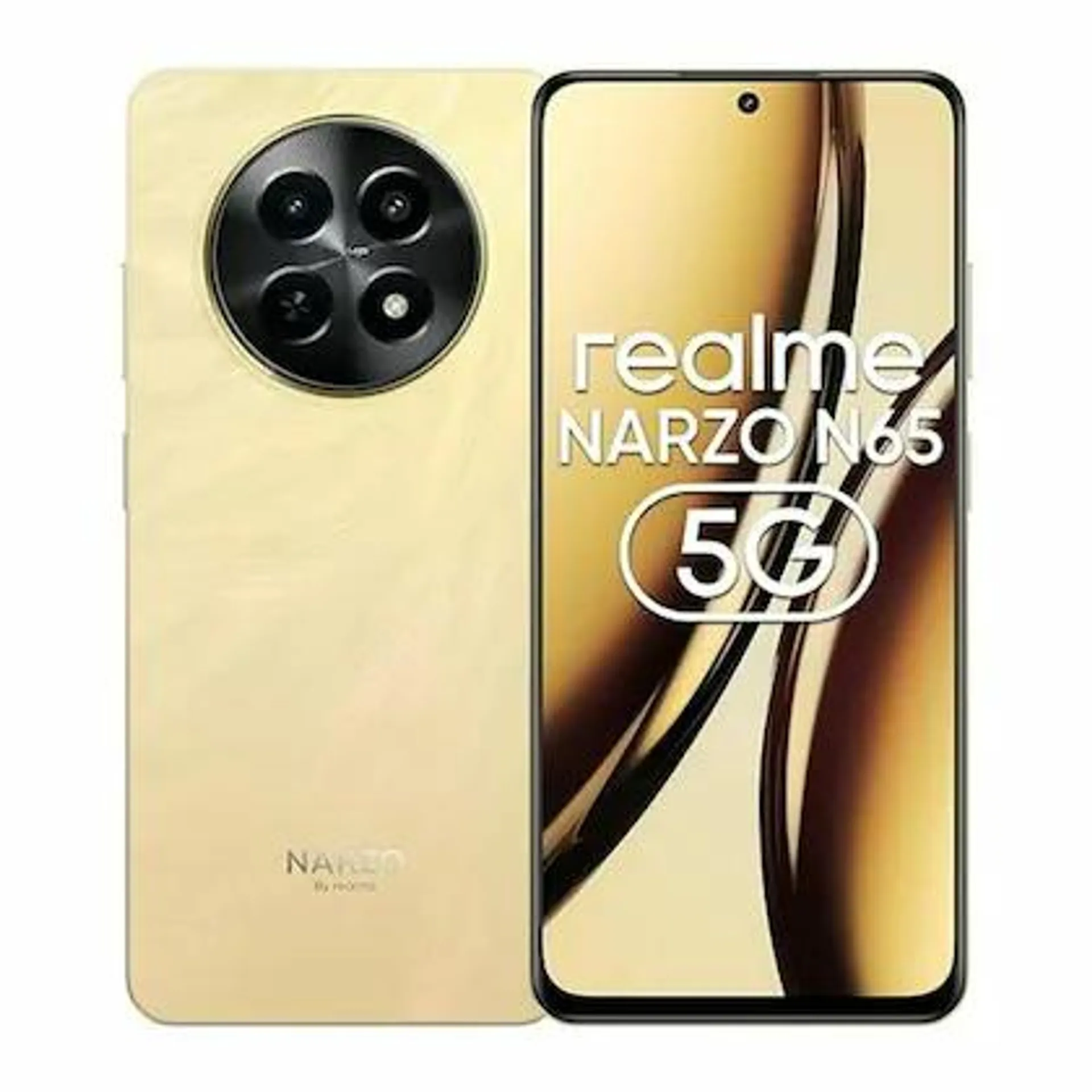 Realme Narzo N65 5G, 4GB RAM, 128GB ROM, Amber Gold, Smartphone