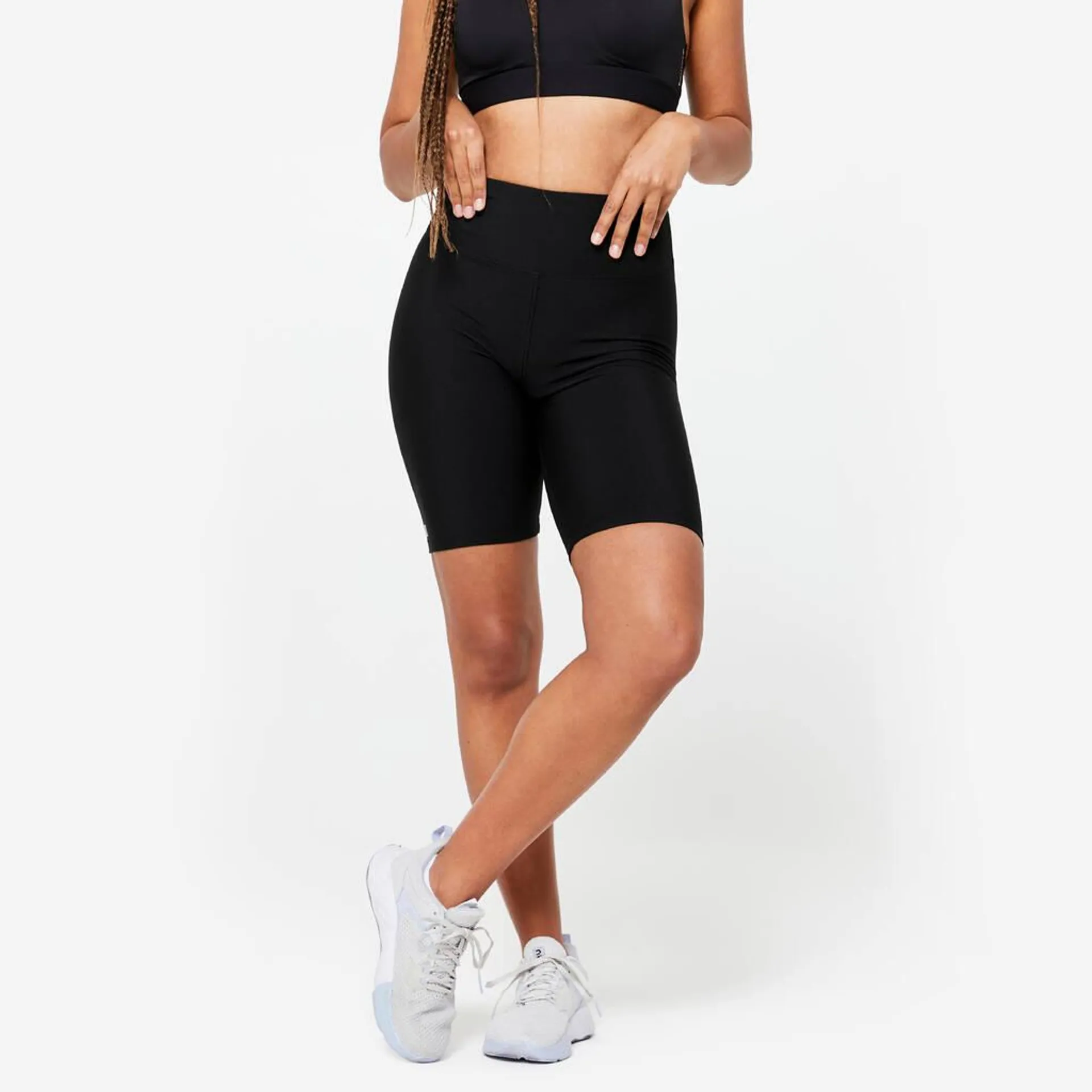 Women Cycling Shorts High Waist - Black