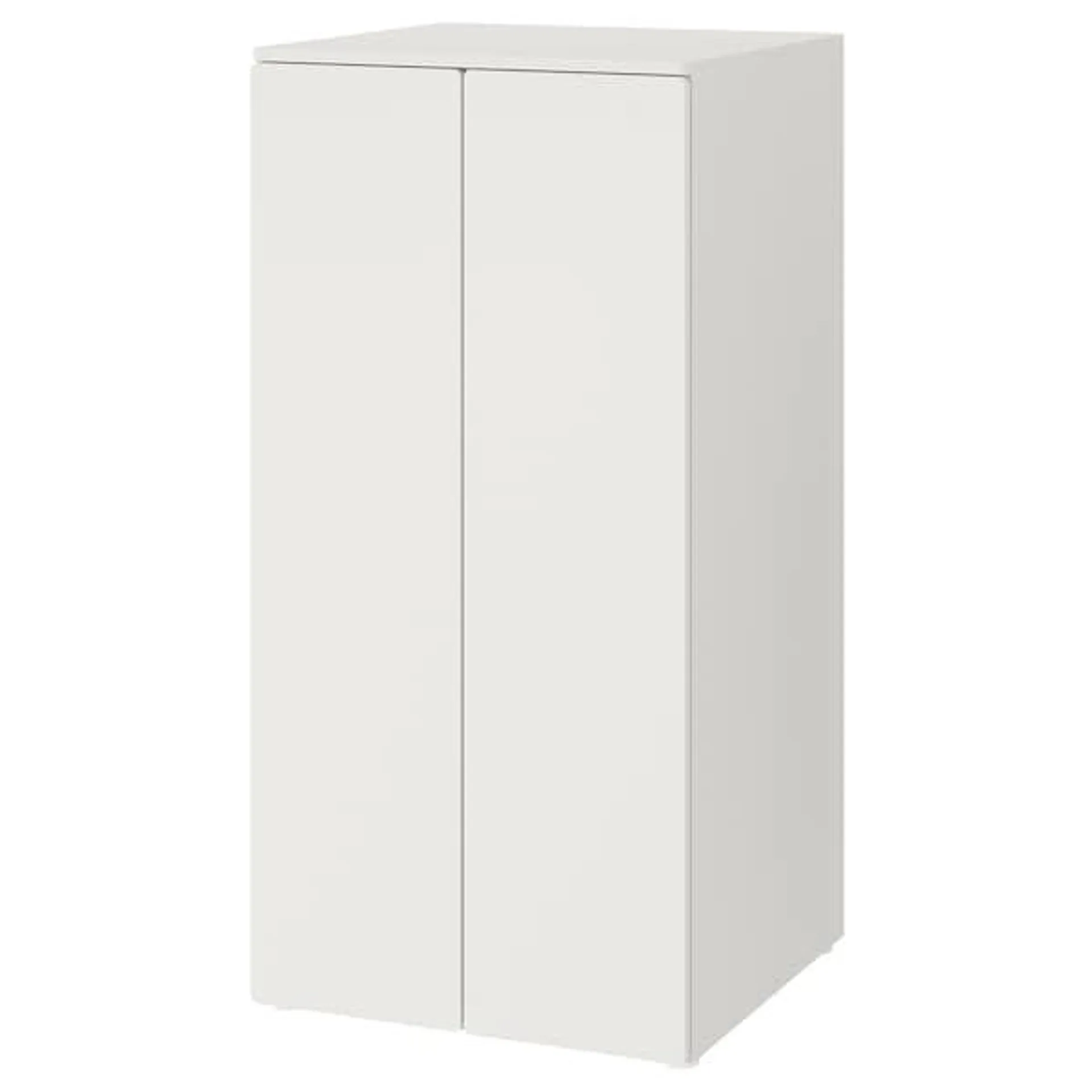 Wardrobe, white white/with 3 shelves,