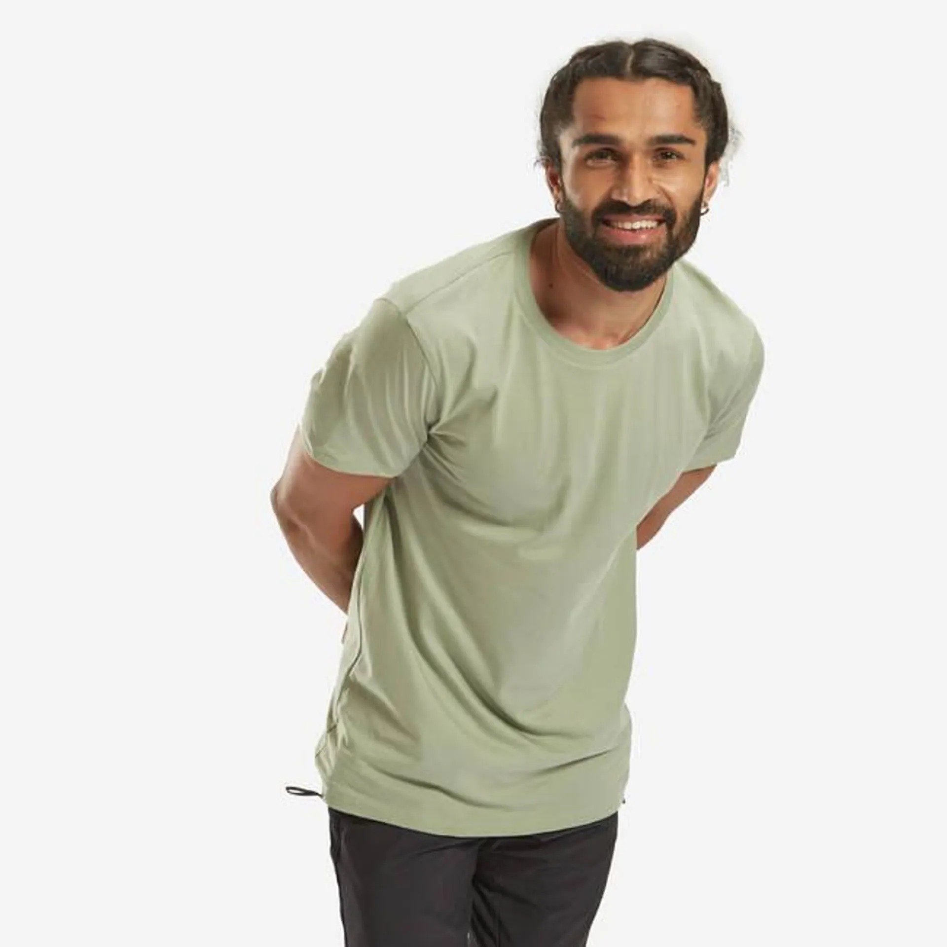 Men's T-Shirt For Gym Cotton Rich 100-Khaki