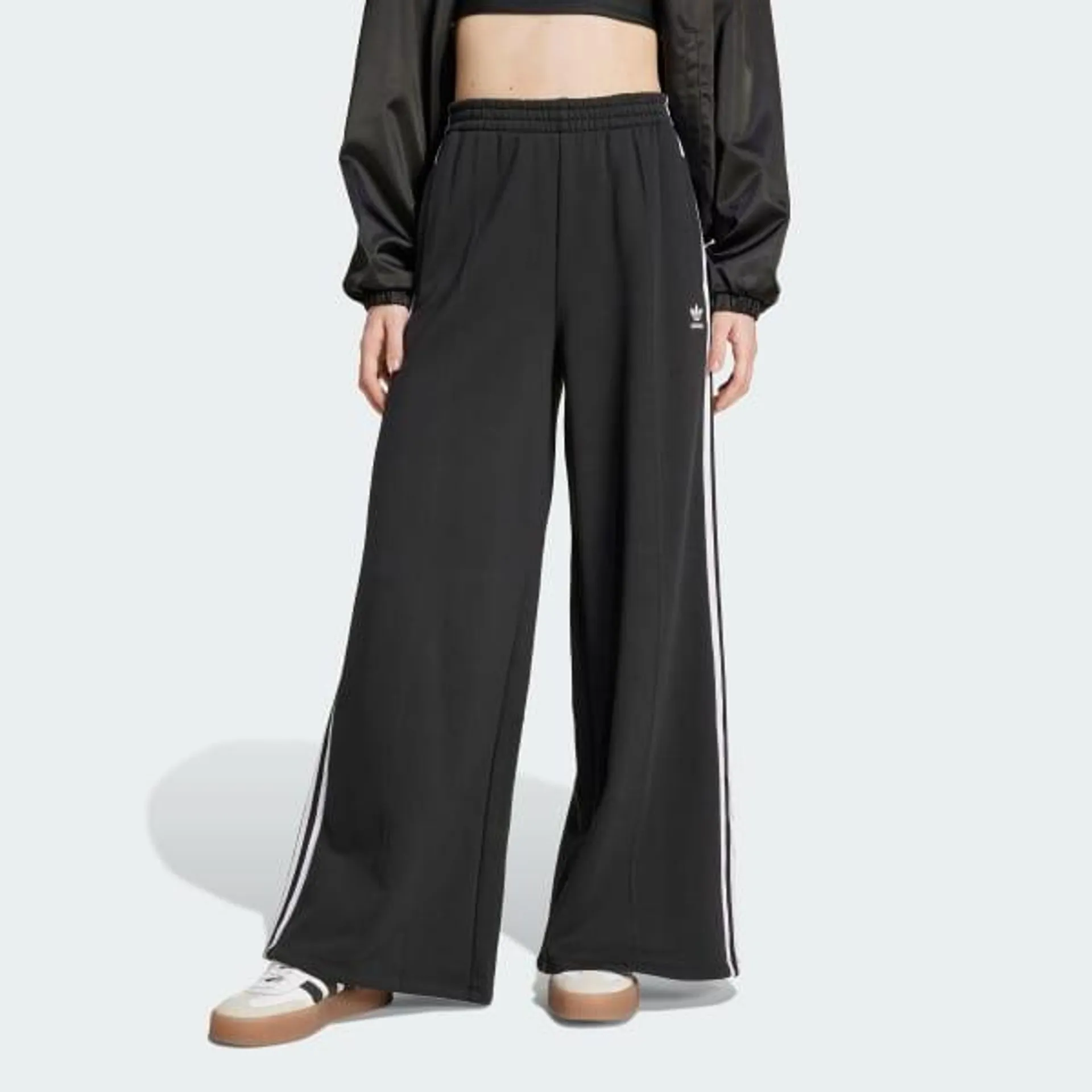 3-Stripes Loose French Terry Wide Leg Pants