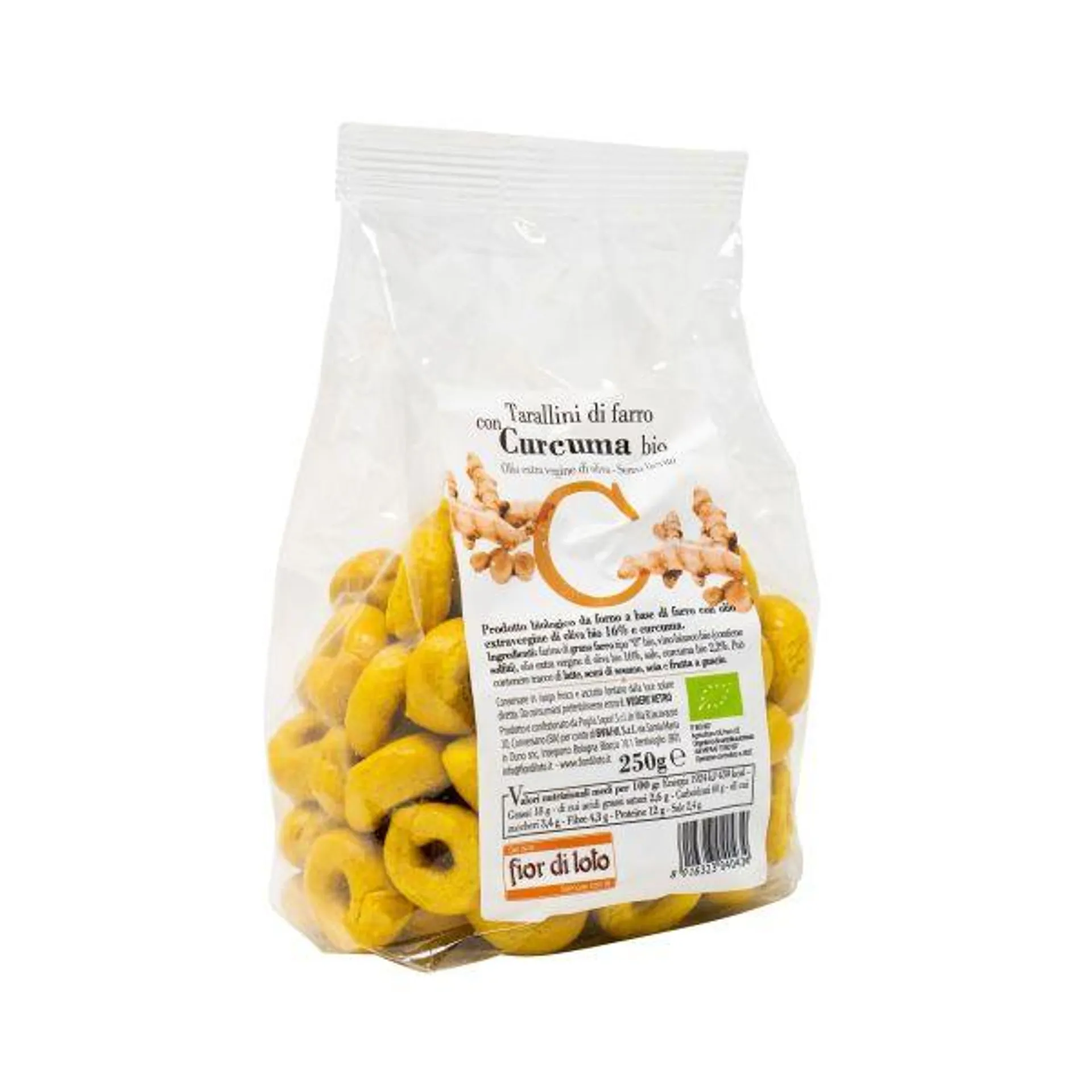 Tarallini di Farro e Curcuma Fior di Loto 250 G