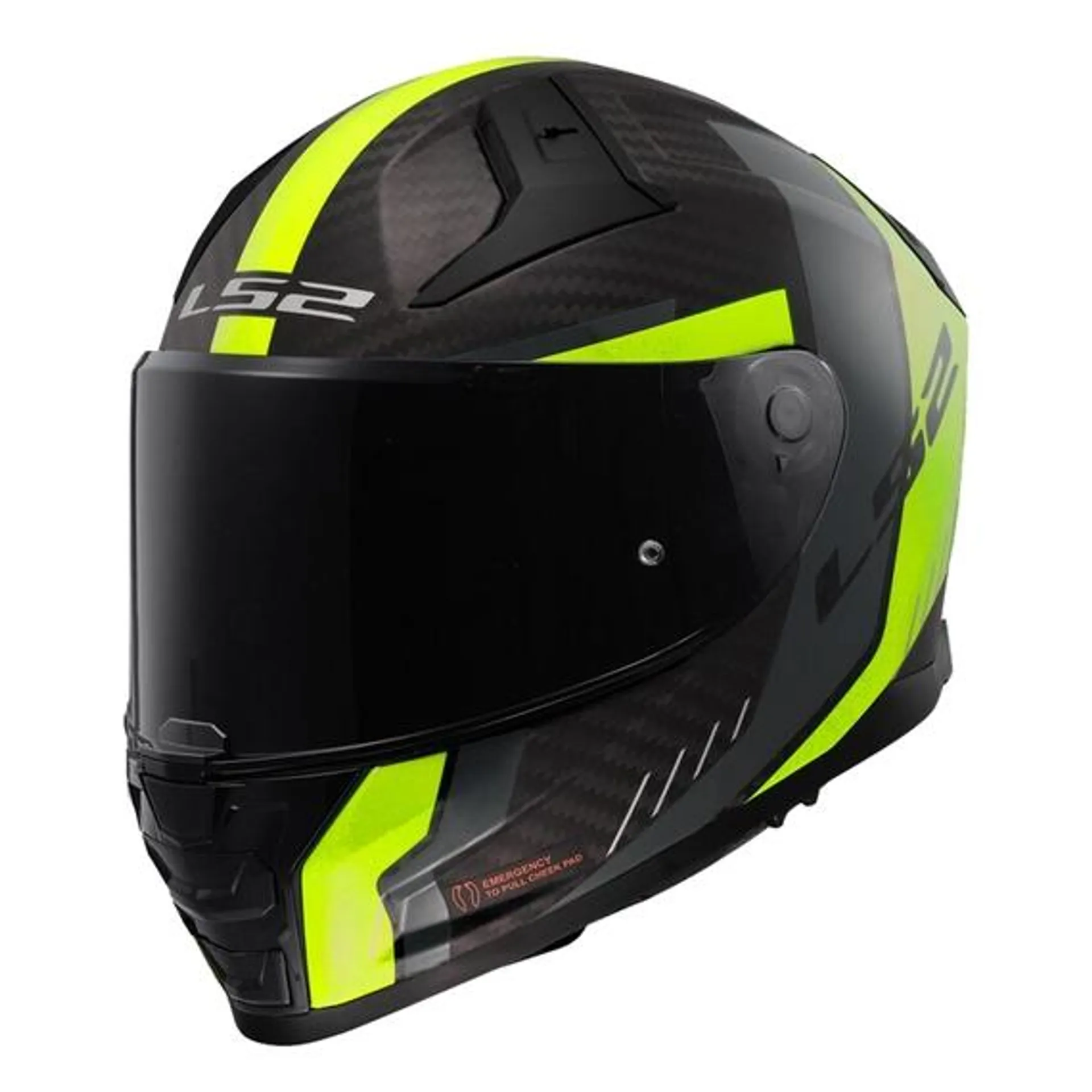 Vector II Carbon full-face helmet Grid Matt/Yellow Fluo