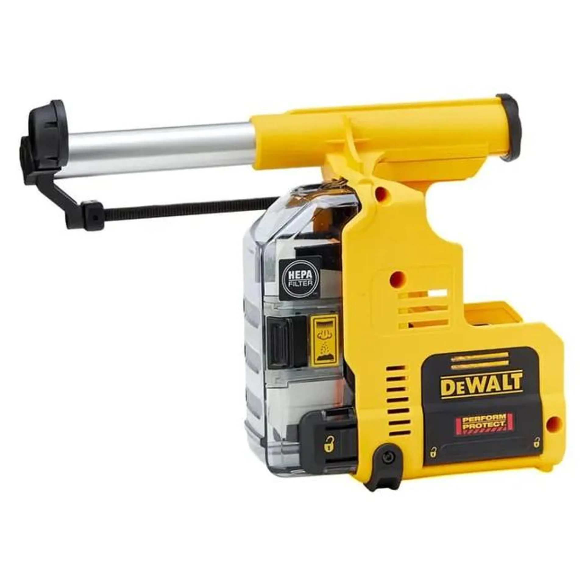 Sistema di aspirazione polveri Dewalt d25303dh-xj per martelli perforatori a batteria 18 V