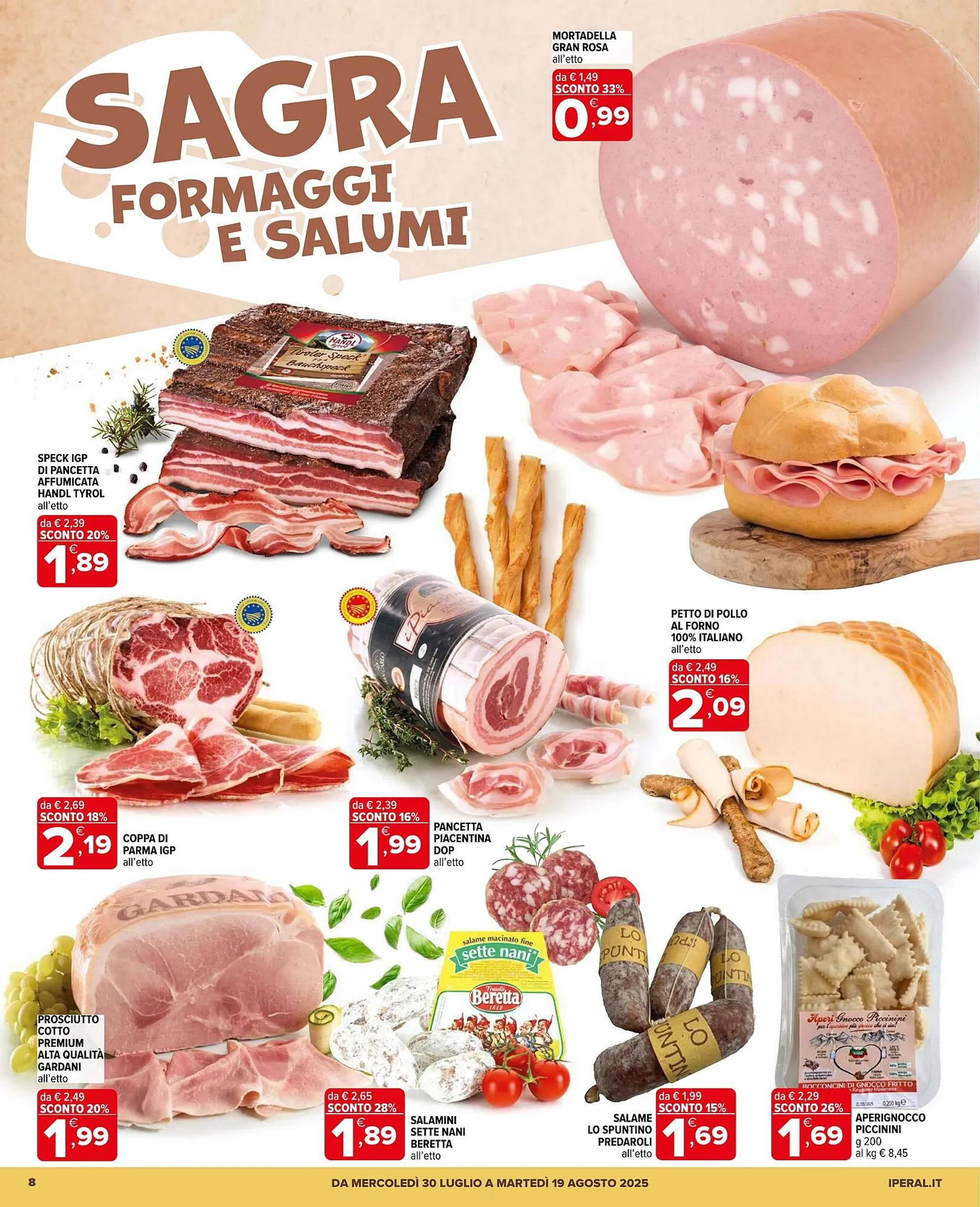 Volantino Iperal da 30 luglio a 19 agosto di 2025 - Pagina del volantino 8