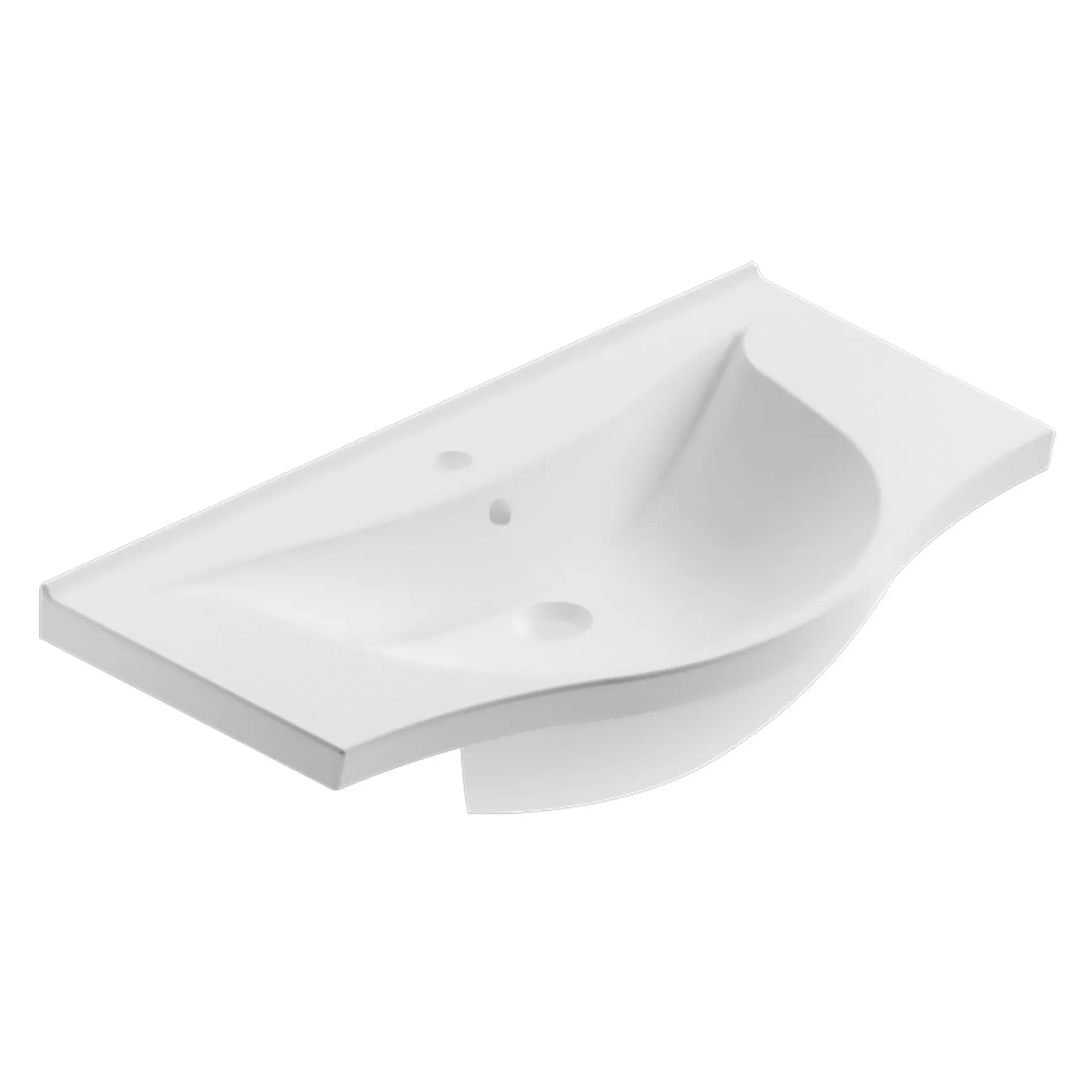 LAVABO DA INCASSO SPACE CERAMICA BIANCO 79x46x5 cm (LxPxH)