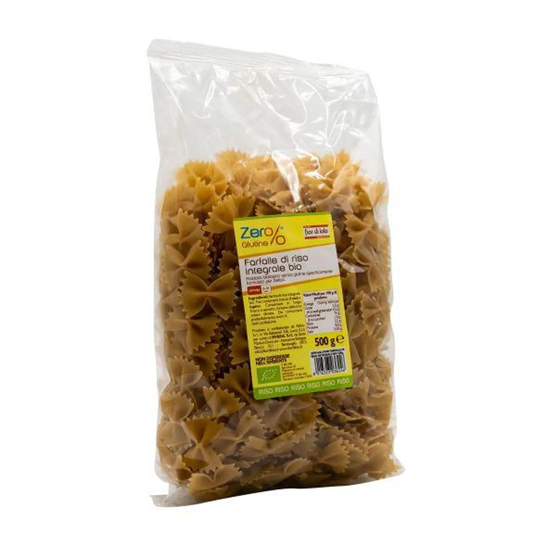 Farfalle di Riso Integrale Zer%glutine 500 G