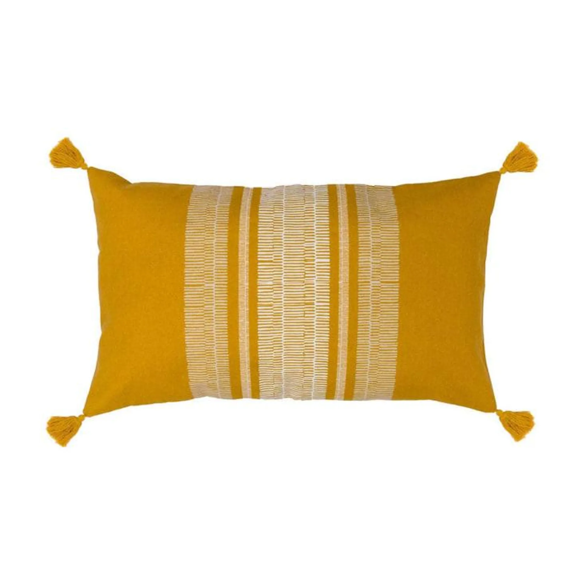 Fodera per cuscino cotone 50x30 giallo senape