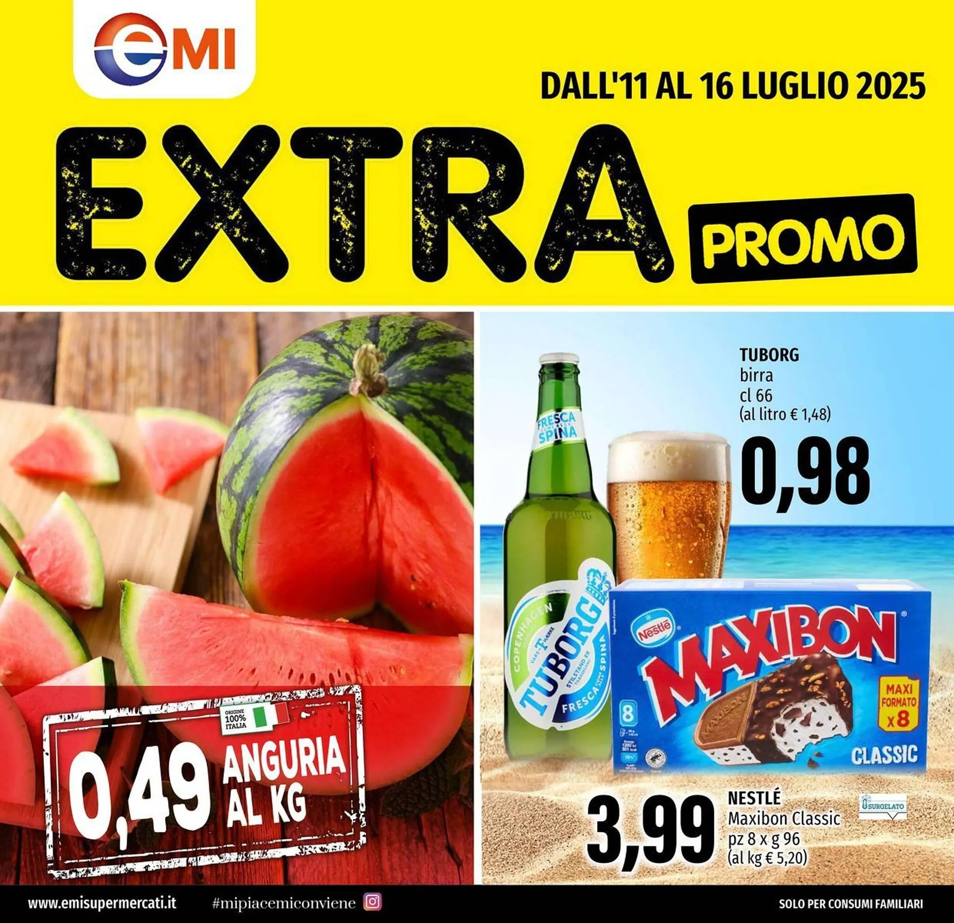 Volantino Emi Supermercati da 11 luglio a 16 luglio di 2025 - Pagina del volantino 1