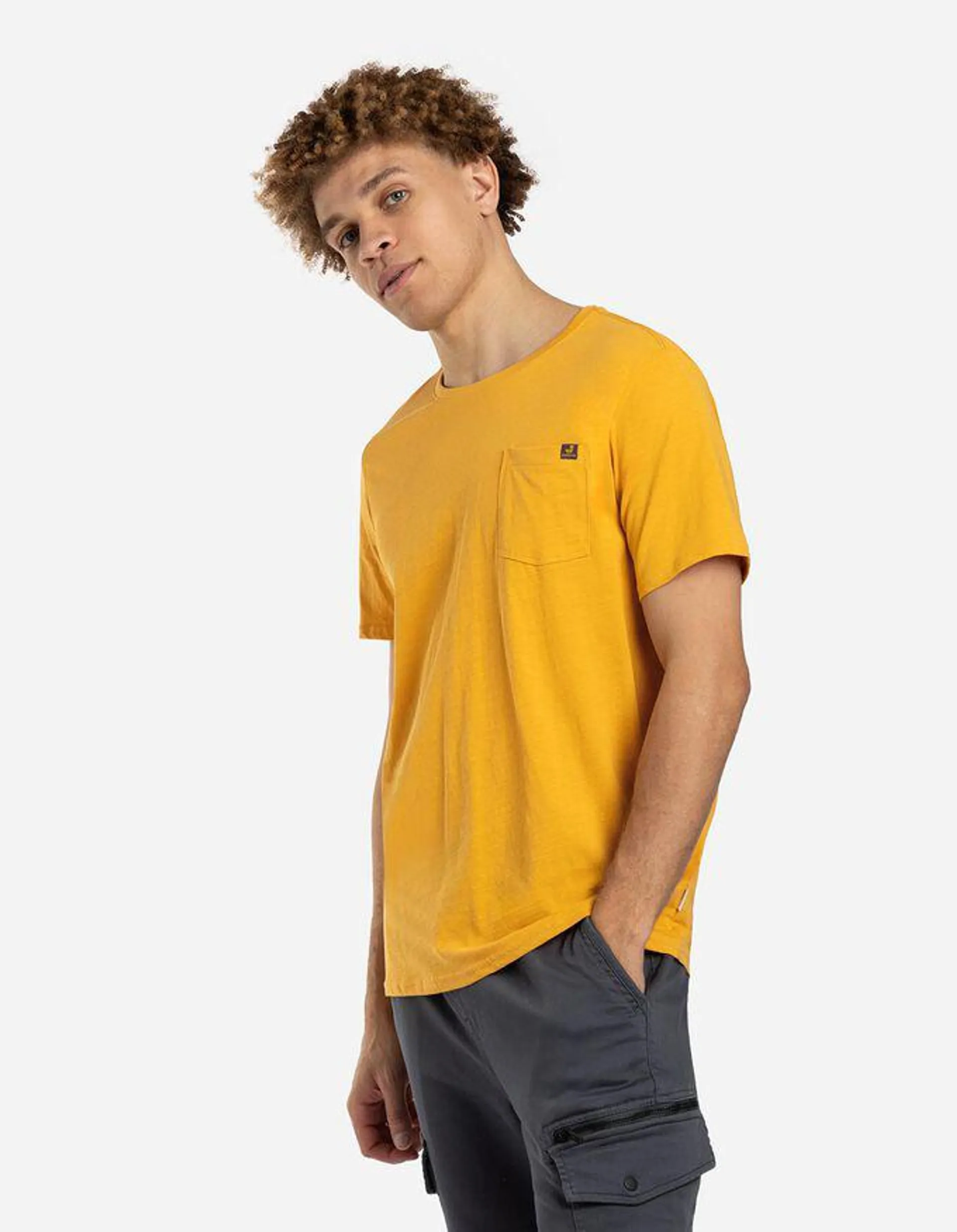 T-shirt - Tasca sul petto - giallo scuro