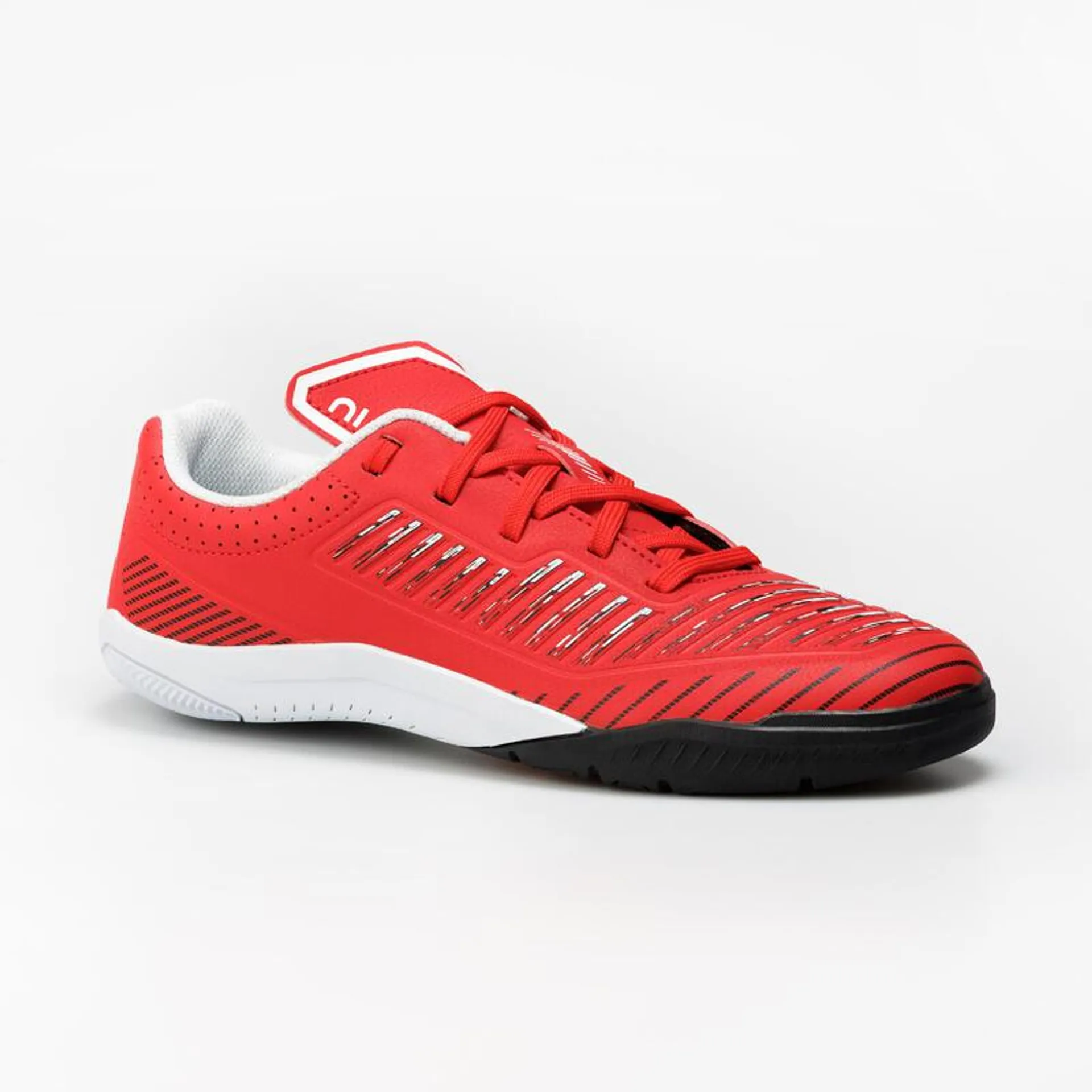 Scarpe futsal bambino GINKA 500 rosso-nero