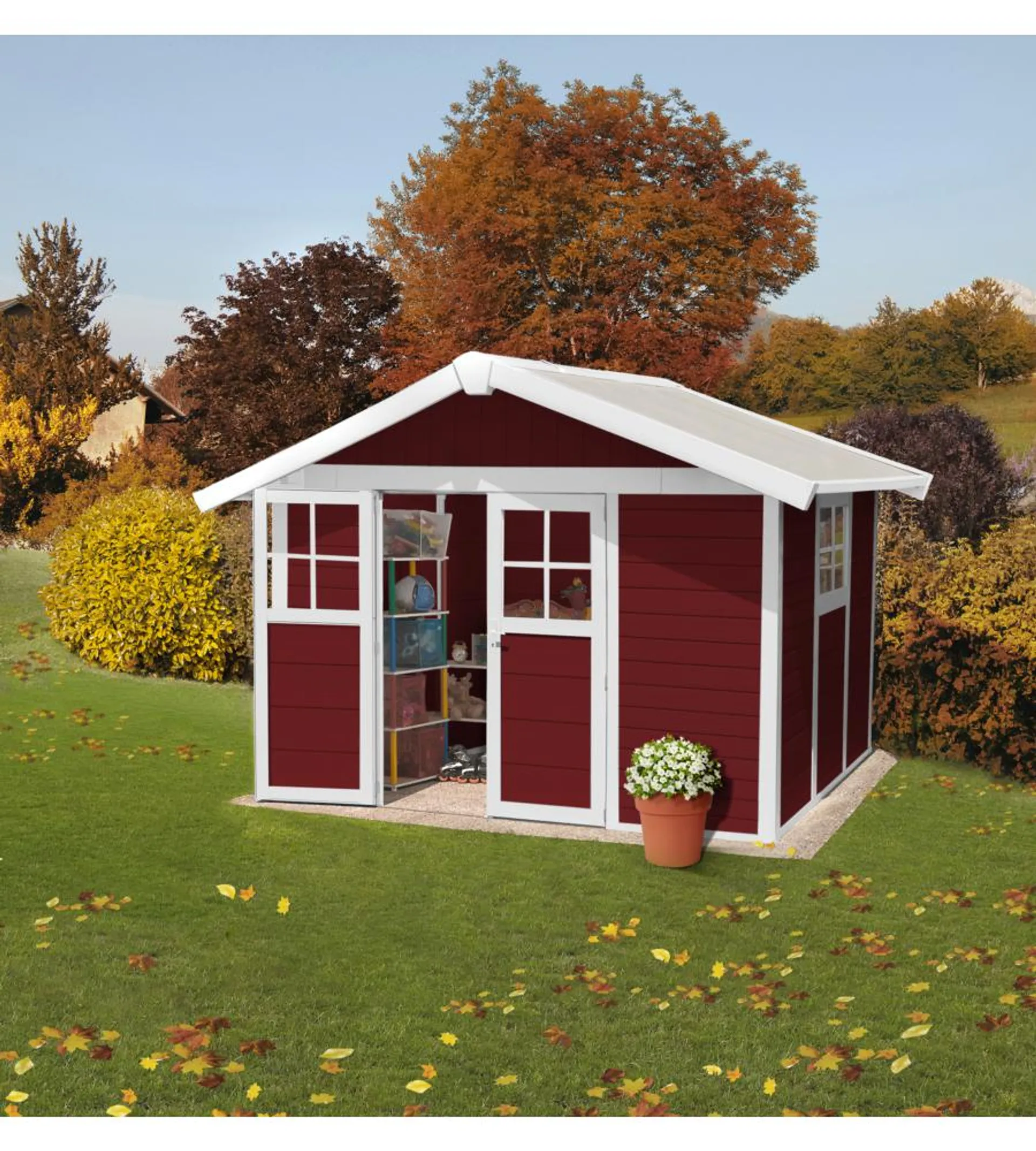 GROSFILLEX CASETTA DA GIARDINO IN PVC "DECO ROSSO" 7,5 MQ - 23007242