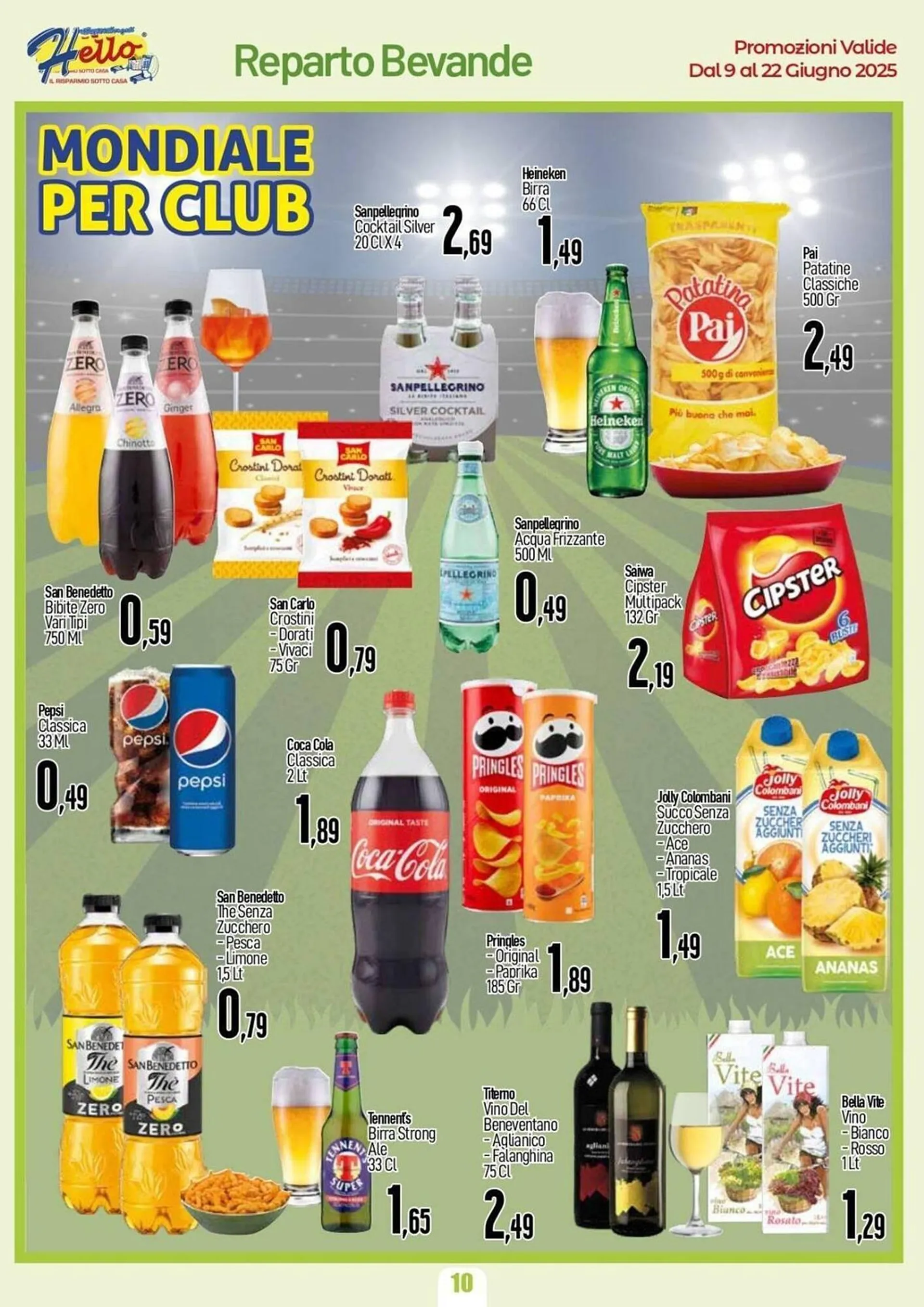 Volantino Hello Supermercati da 9 giugno a 22 giugno di 2025 - Pagina del volantino 10