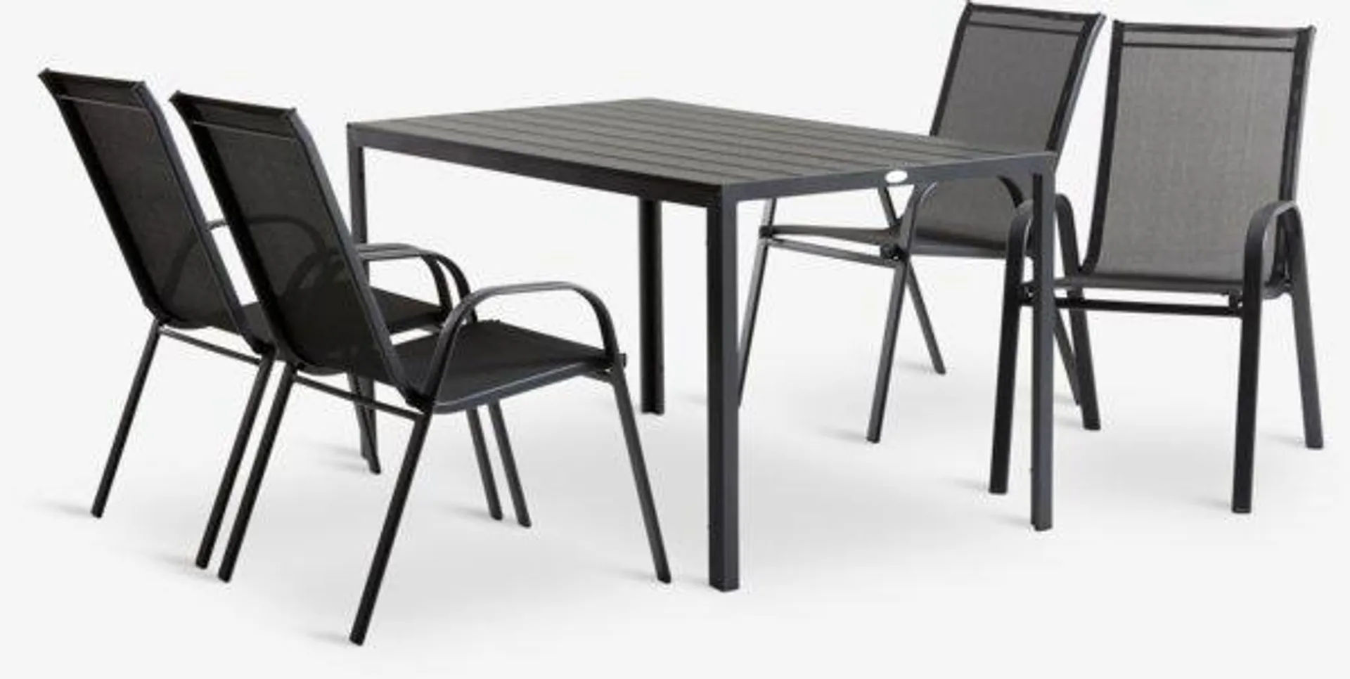 JERSORE Tavolo L140 cm + 4 LEKNES Sedie nero