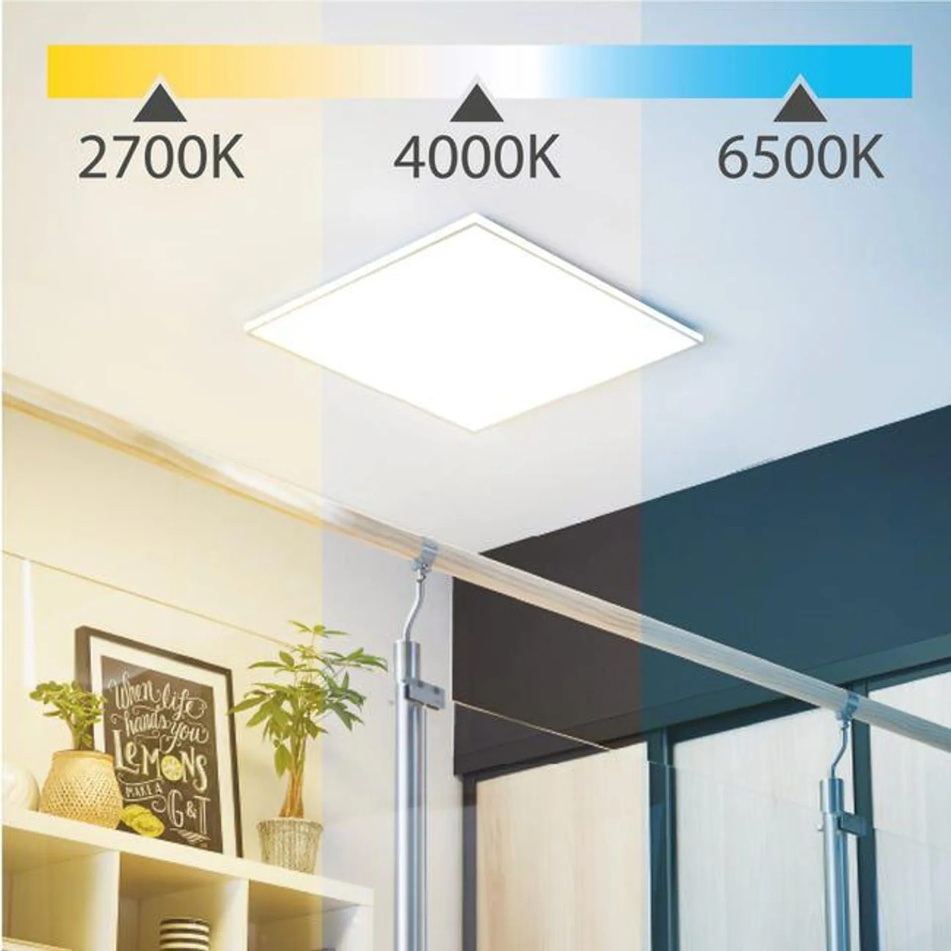 Pannello LED Gdansk 59.5x59.5 cm cct dimmerabile, bianco, INSPIRE Vedi i dettagli del prodotto