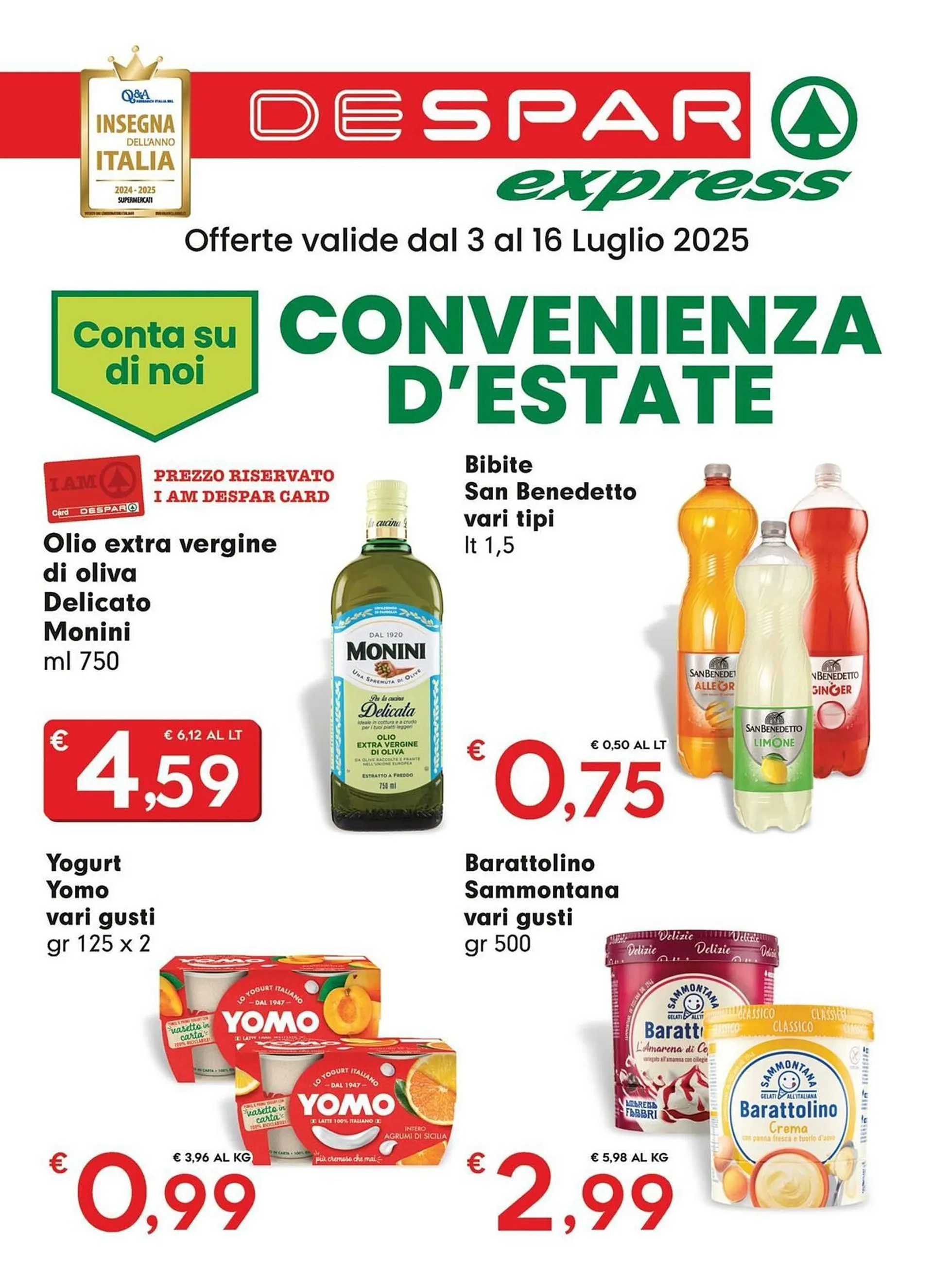 Volantino DeSpar Express da 3 luglio a 16 luglio di 2025 - Pagina del volantino 1