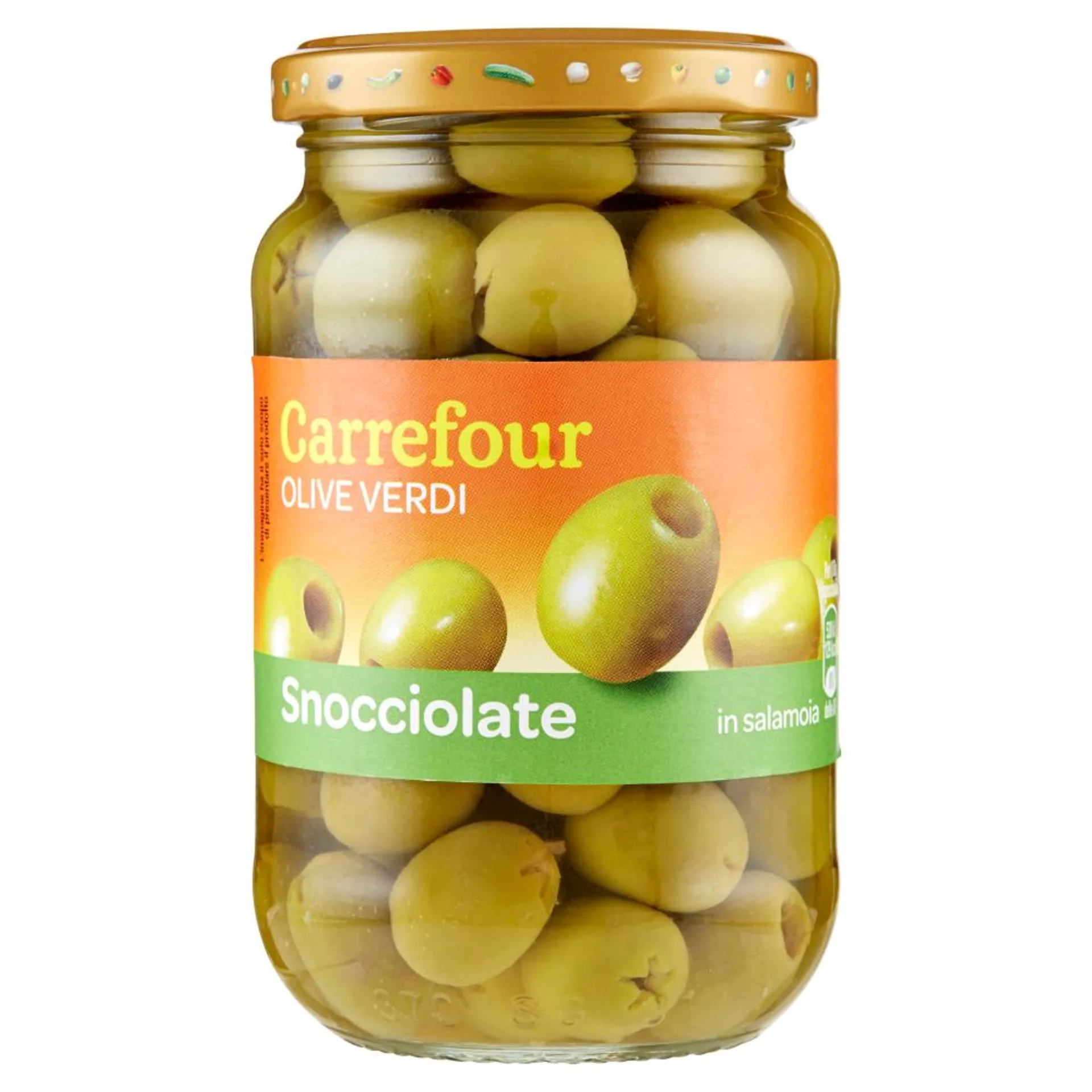 Carrefour Olive Verdi Snocciolate in salamoia 350 g