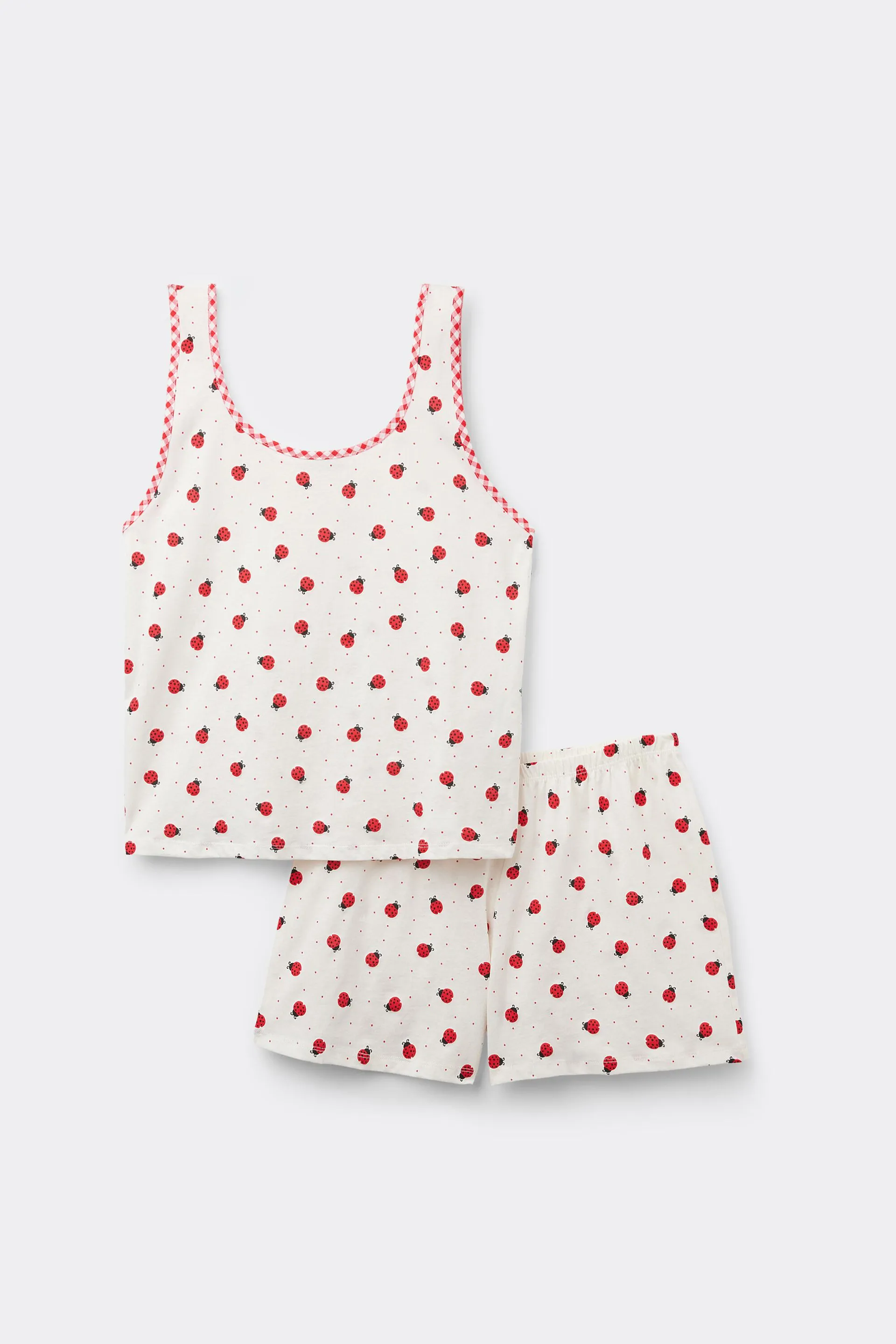 Pigiama Corto Spalla Larga Cotone Coccinelle