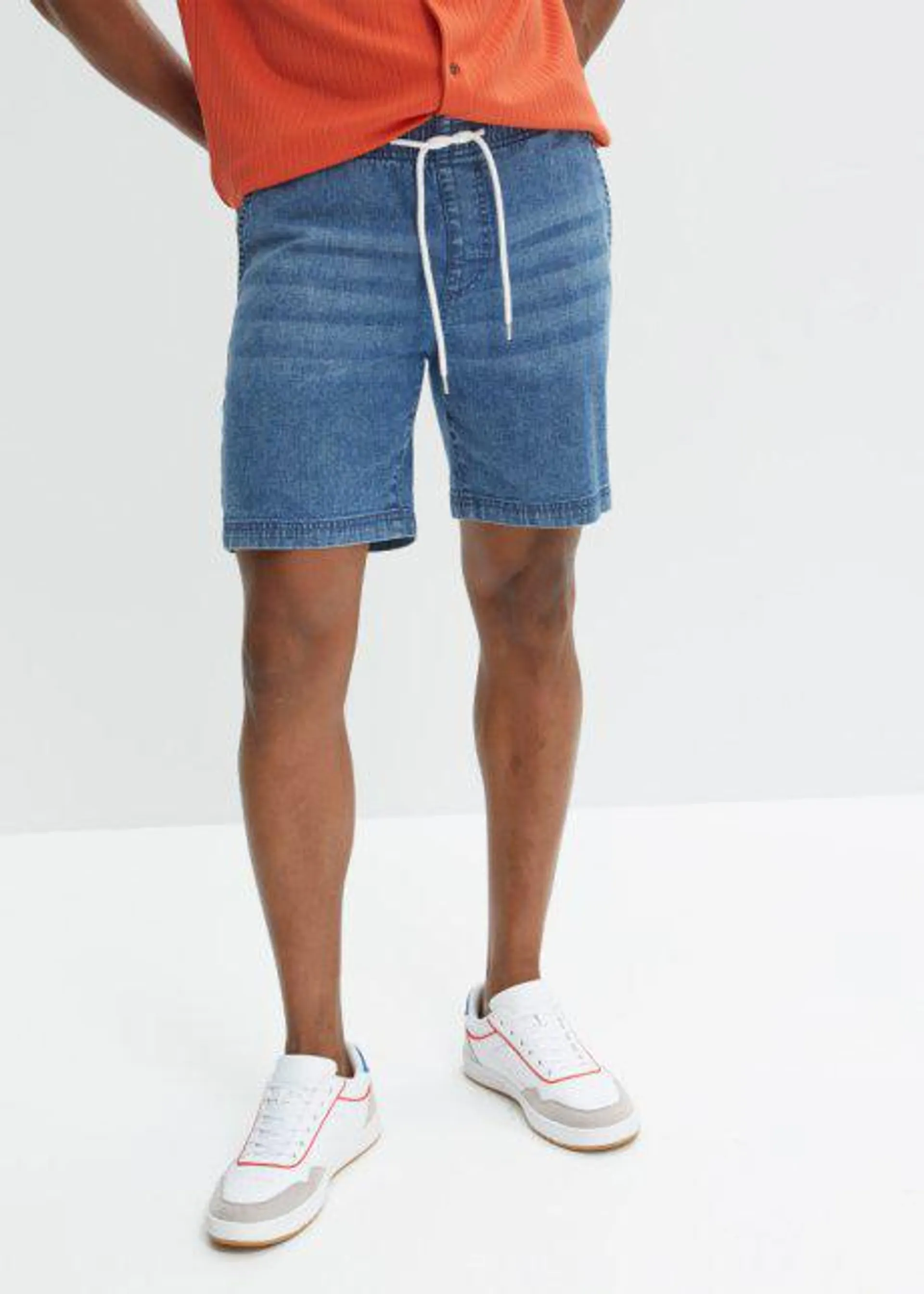 Shorts di jeans elasticizzati, slim fit