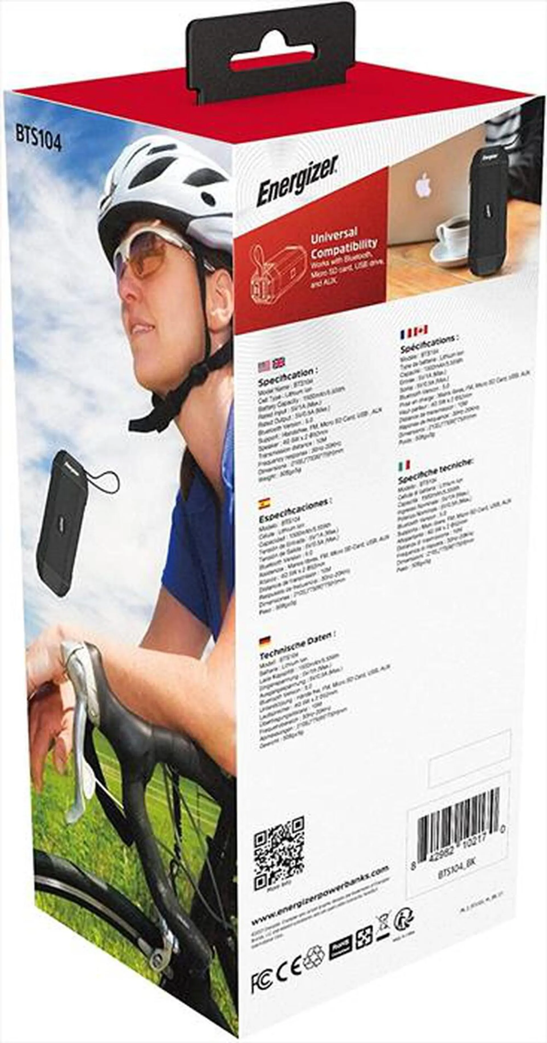ENERGIZER - BST104 SPEAKER PORTATILE BLUETOOTH-NERO