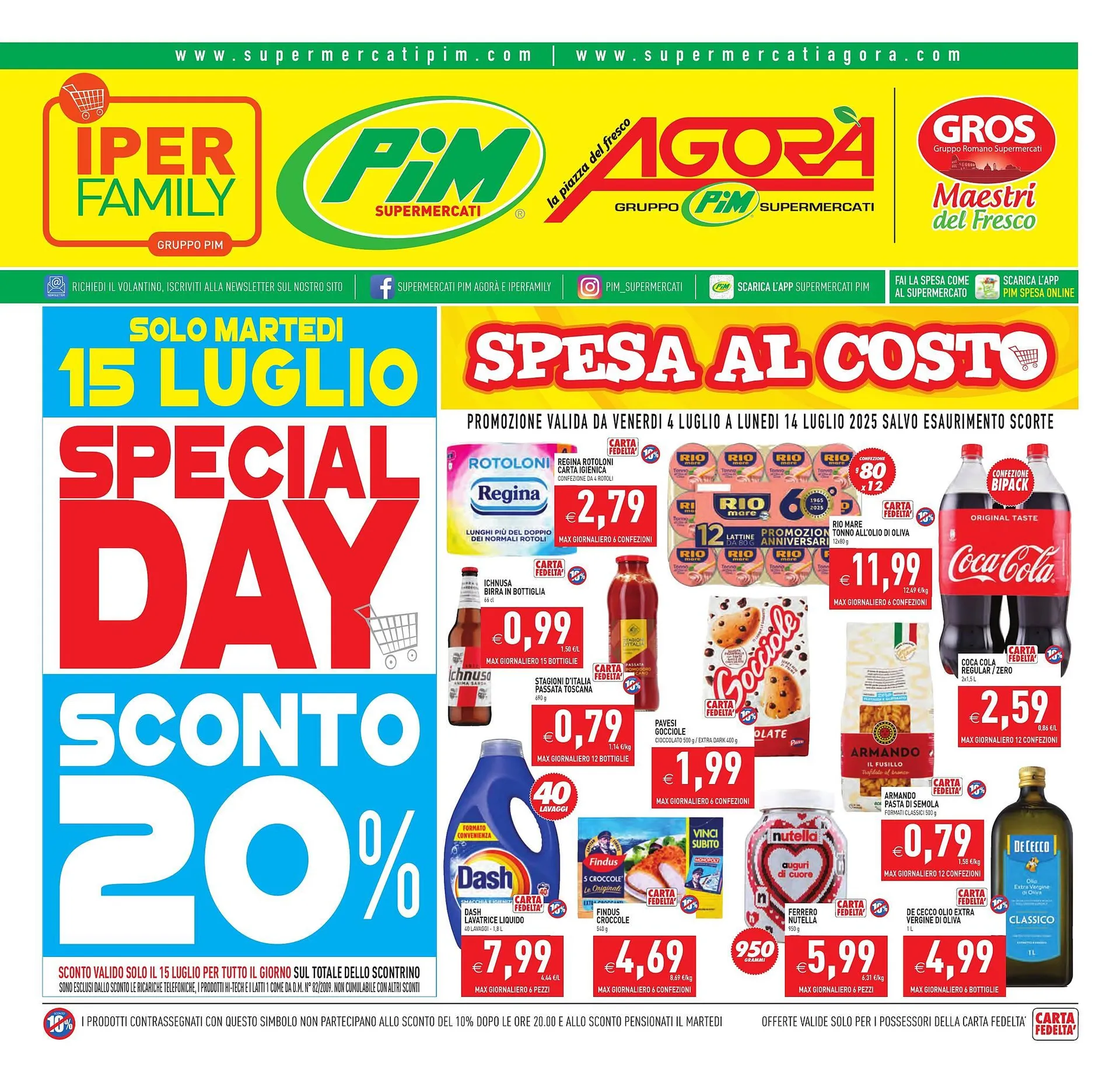 Volantino Supermercati Agorà da 4 luglio a 14 luglio di 2025 - Pagina del volantino 1