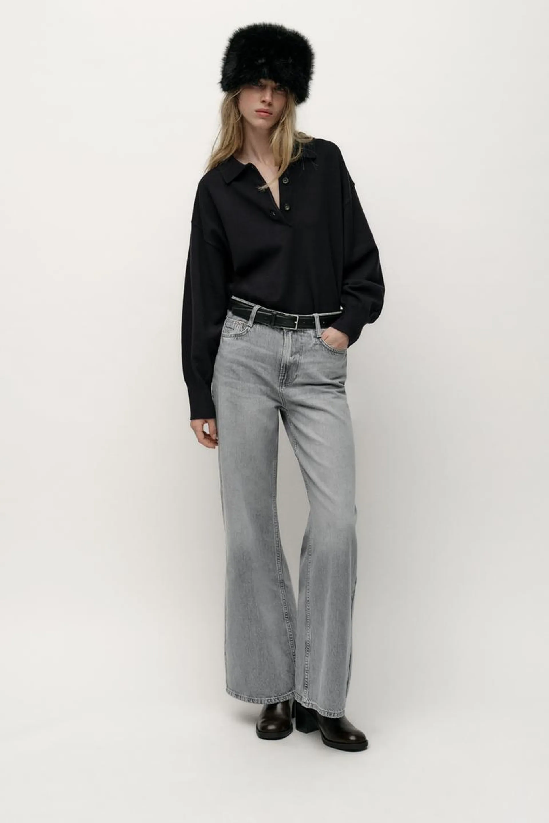 JEANS Z1975 WIDE LEG A VITA ALTA LONG LENGTH