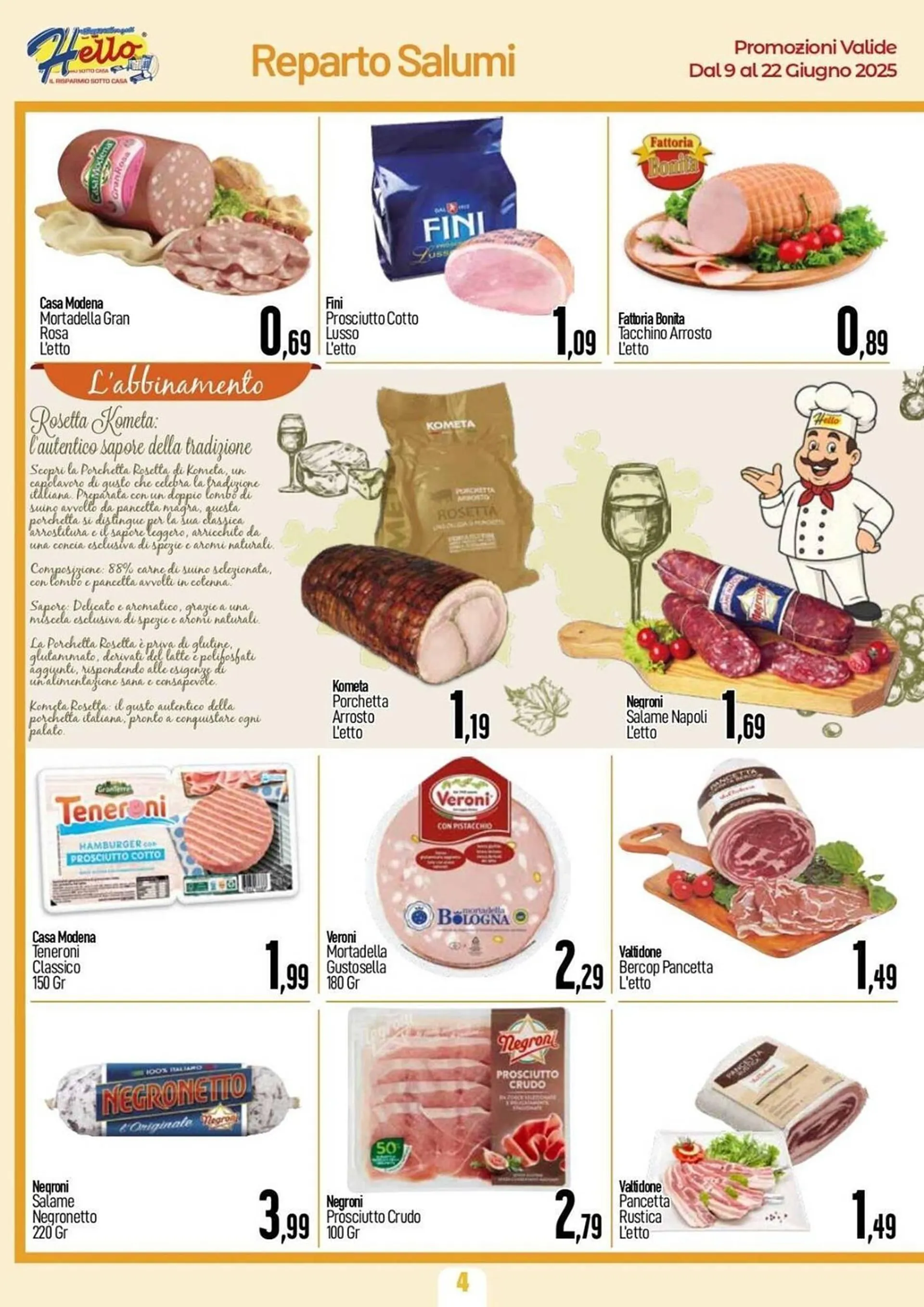 Volantino Hello Supermercati da 9 giugno a 22 giugno di 2025 - Pagina del volantino 4