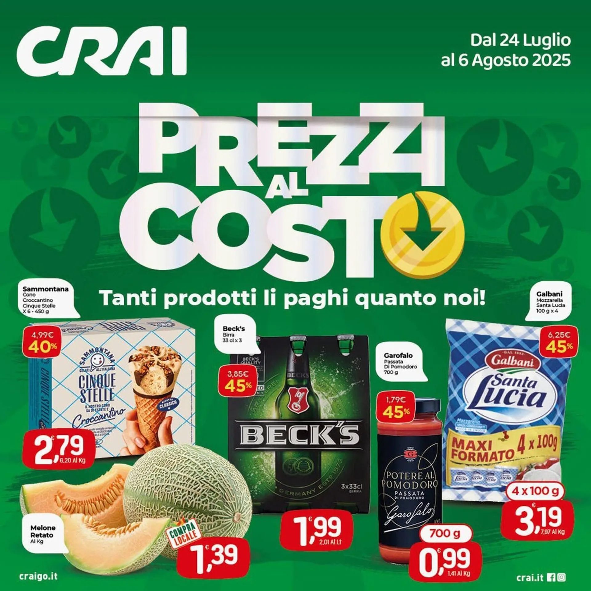 Volantino Crai da 24 luglio a 6 agosto di 2025 - Pagina del volantino 1