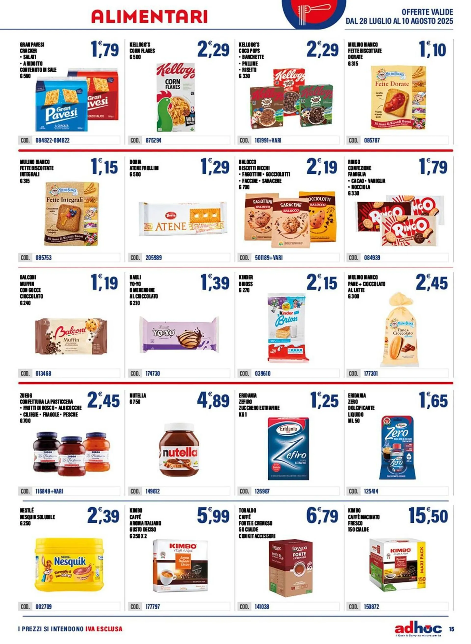 Volantino Adhoc da 28 luglio a 10 agosto di 2025 - Pagina del volantino 15