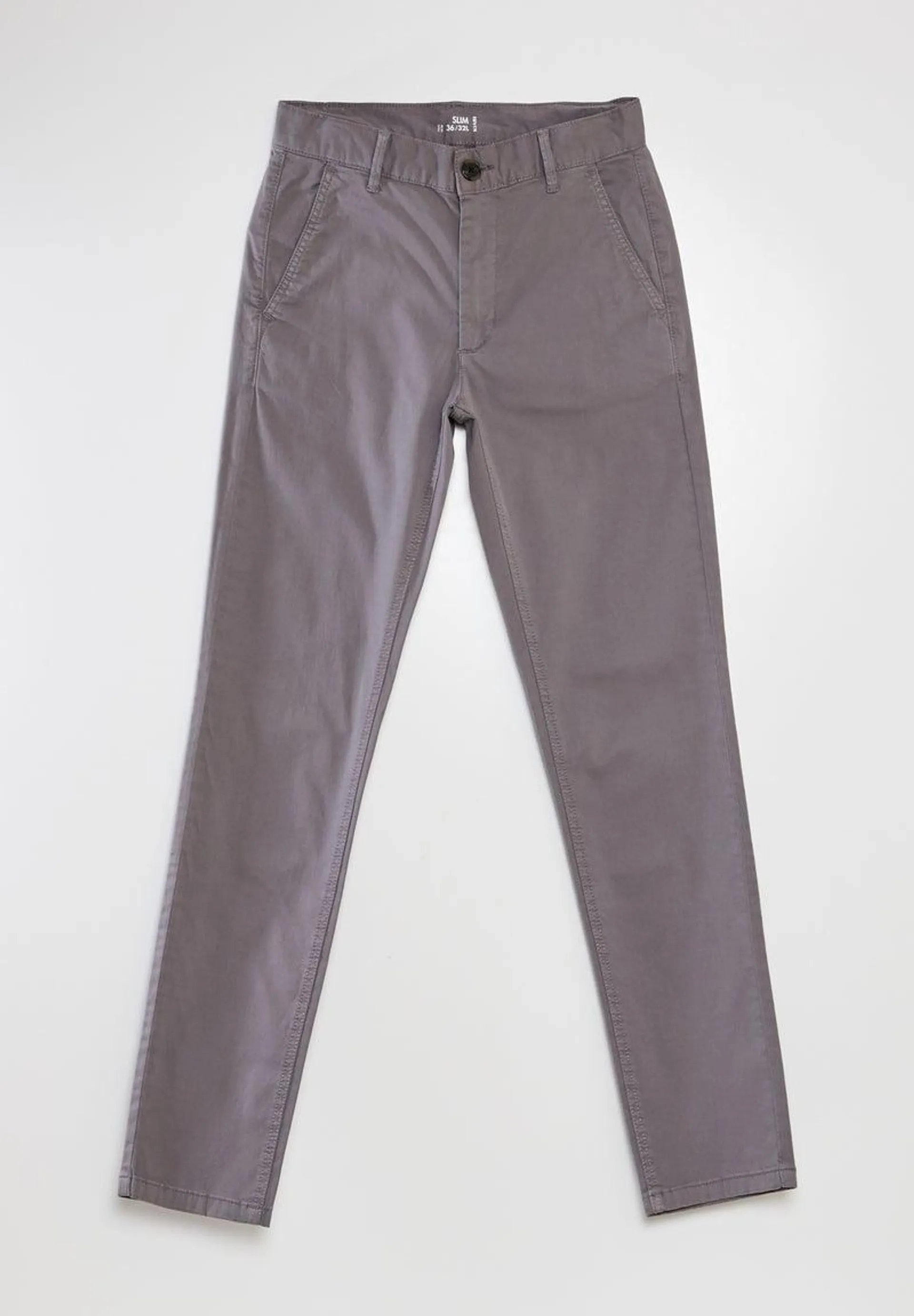 Pantaloni chino slim - GRIGIO