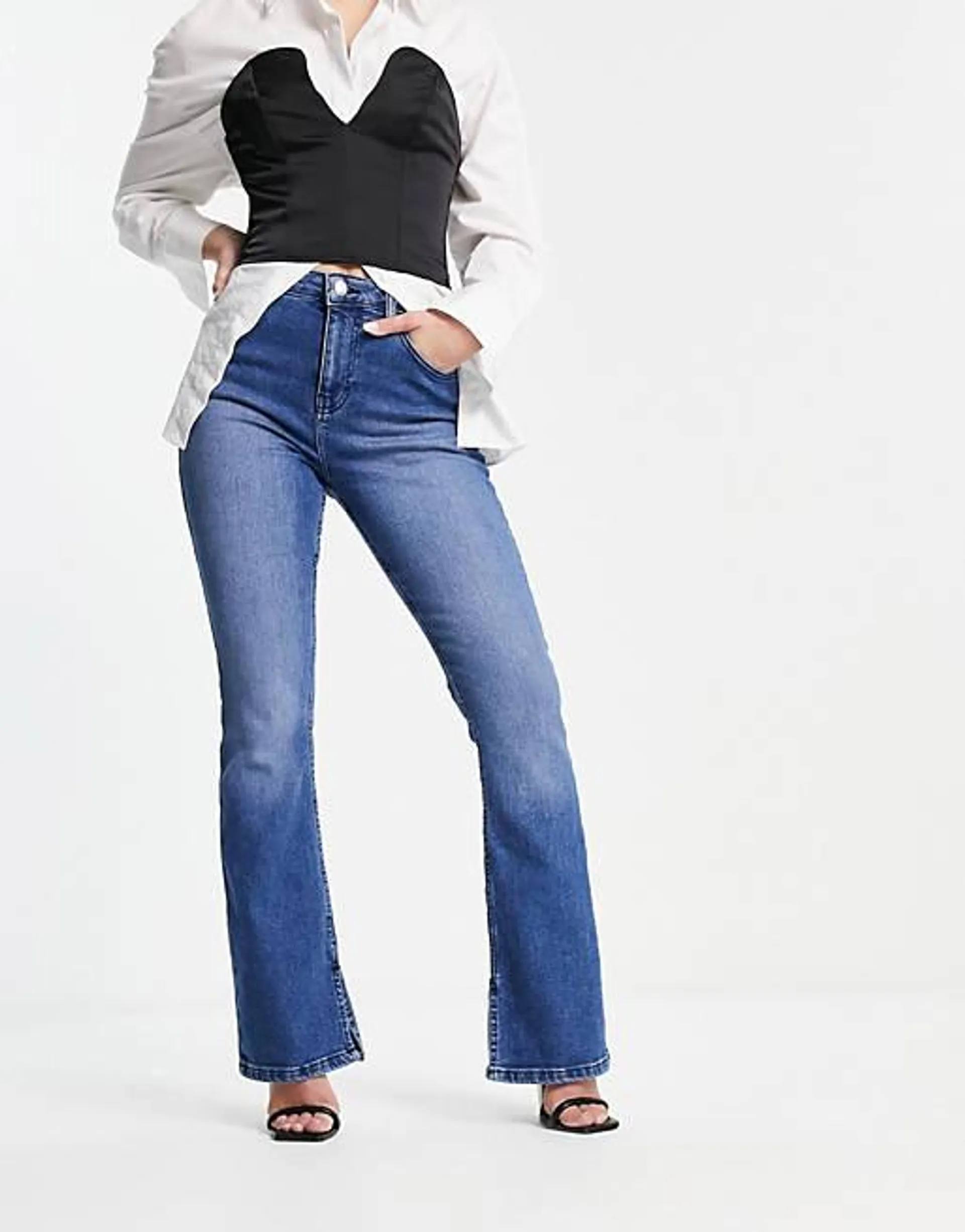 ASYOU - Jeans slim svasati color indaco