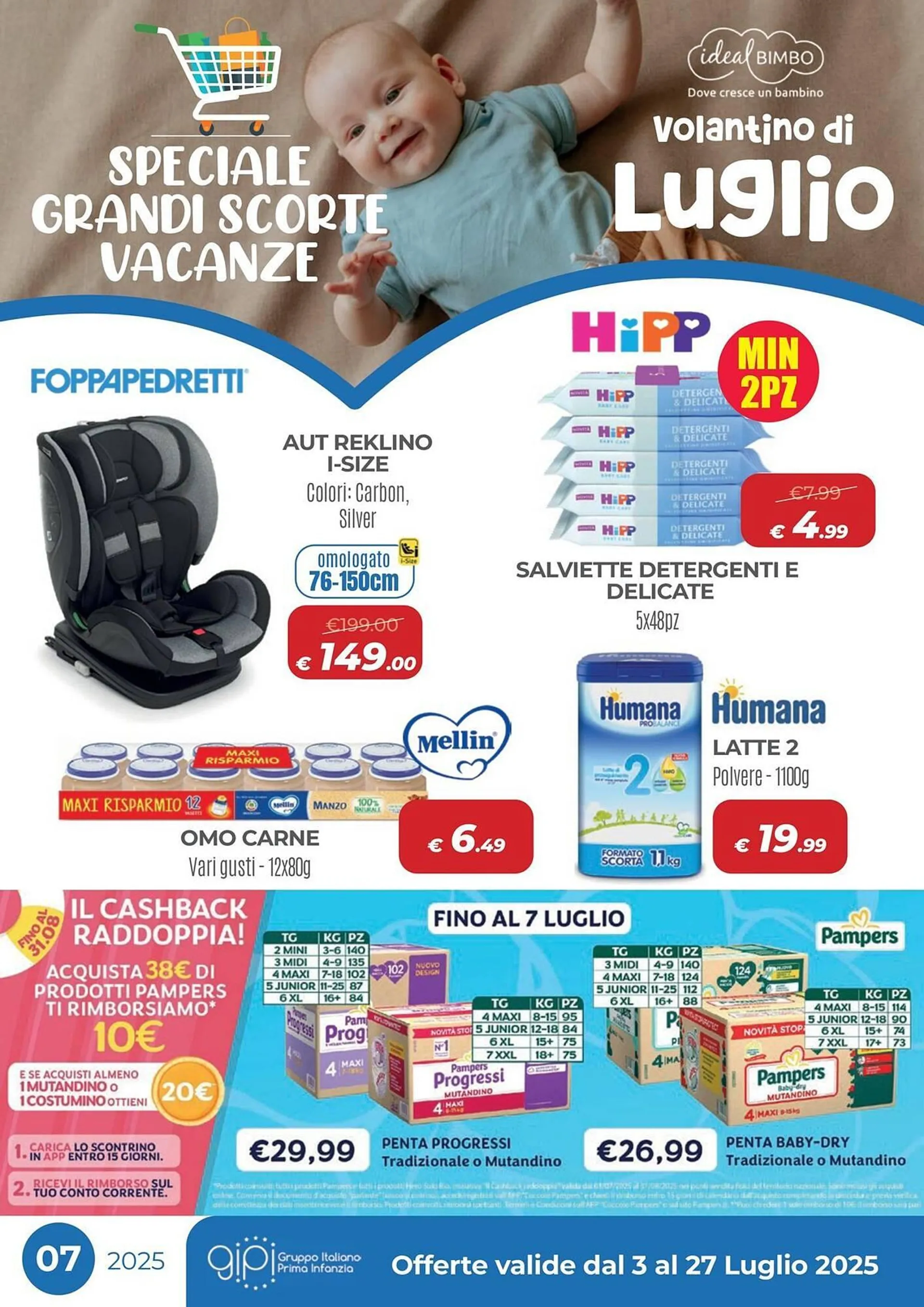 Volantino Ideal Bimbo da 3 luglio a 27 luglio di 2025 - Pagina del volantino 1