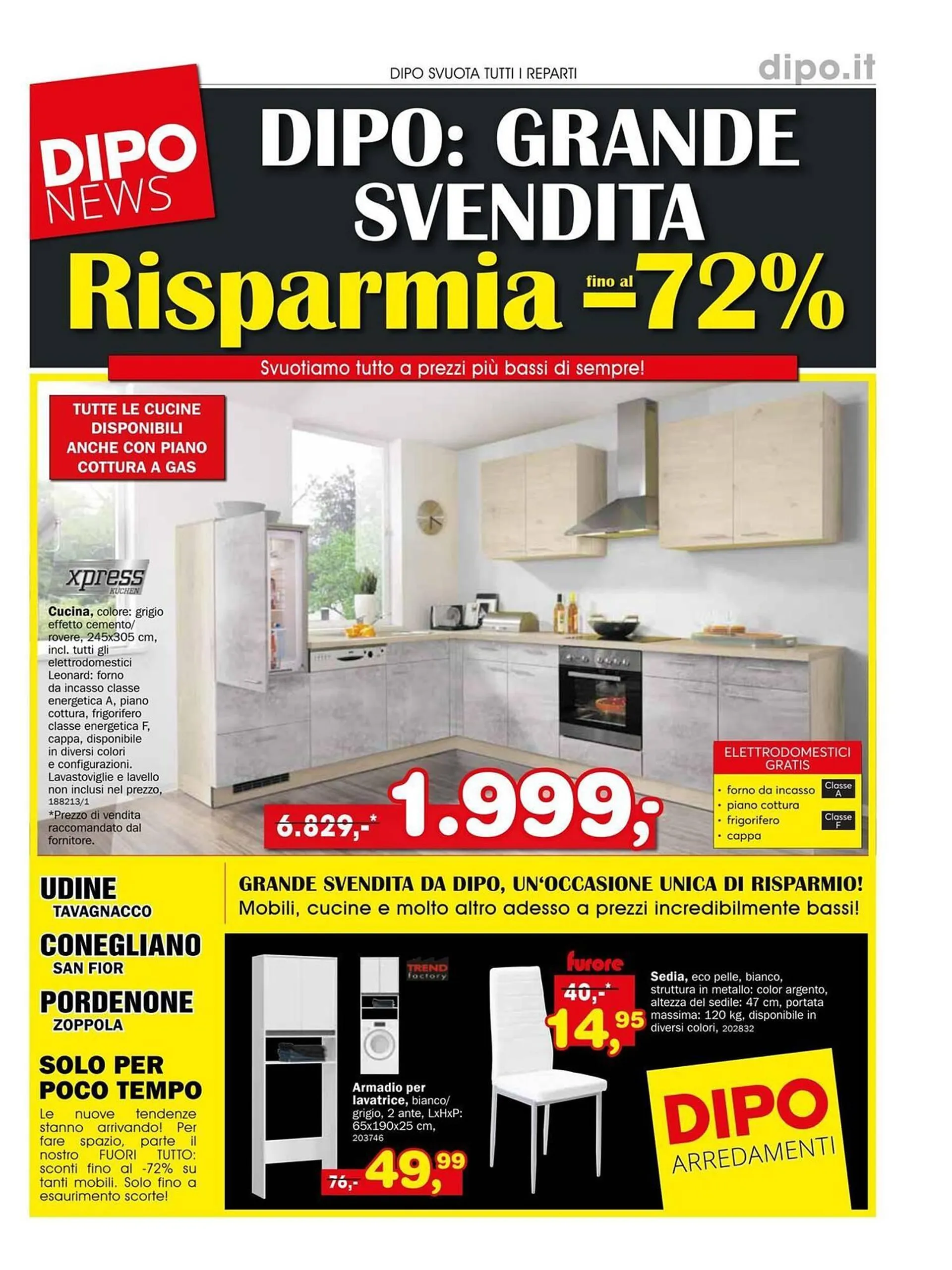 Volantino Dipo Arredamenti da 7 luglio a 20 luglio di 2025 - Pagina del volantino 1