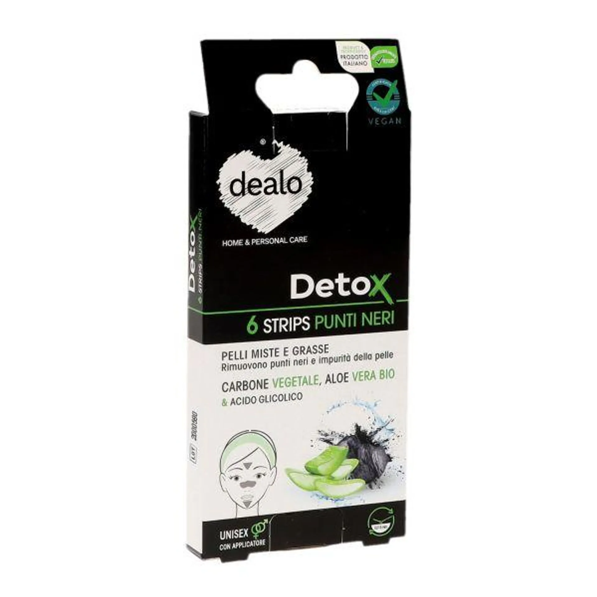 DEALO DETOX STRIPS PUNTI NERI 6PZ