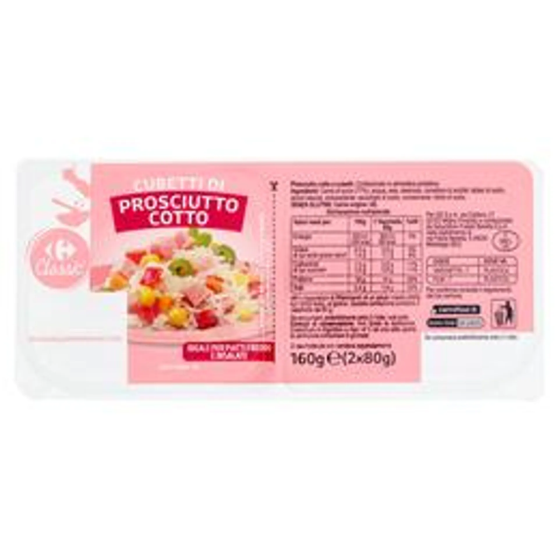 Carrefour Classic Cubetti di Prosciutto Cotto 2 x 80 g