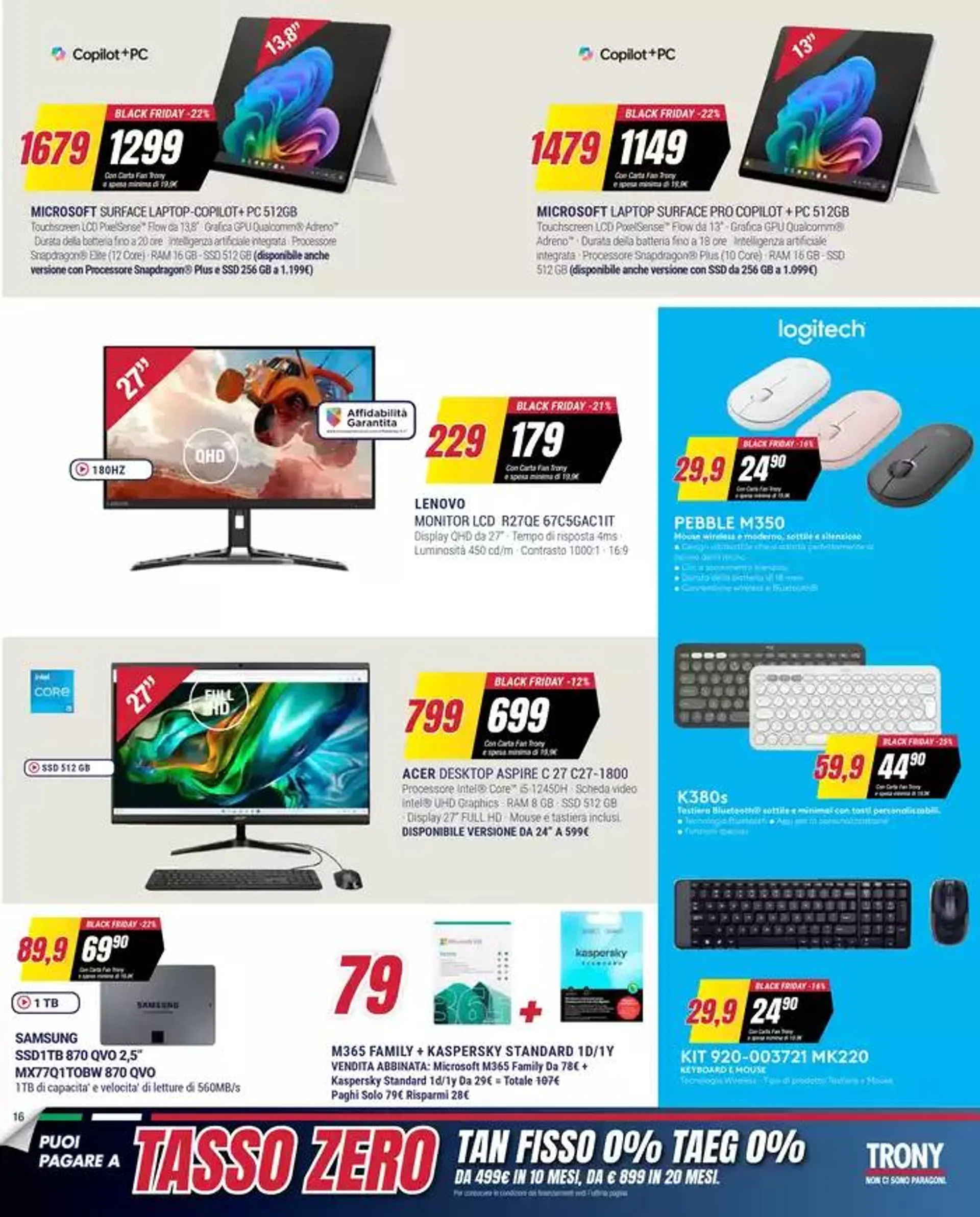 Black Friday da Trony! da 26 novembre a 4 dicembre di 2024 - Pagina del volantino 16