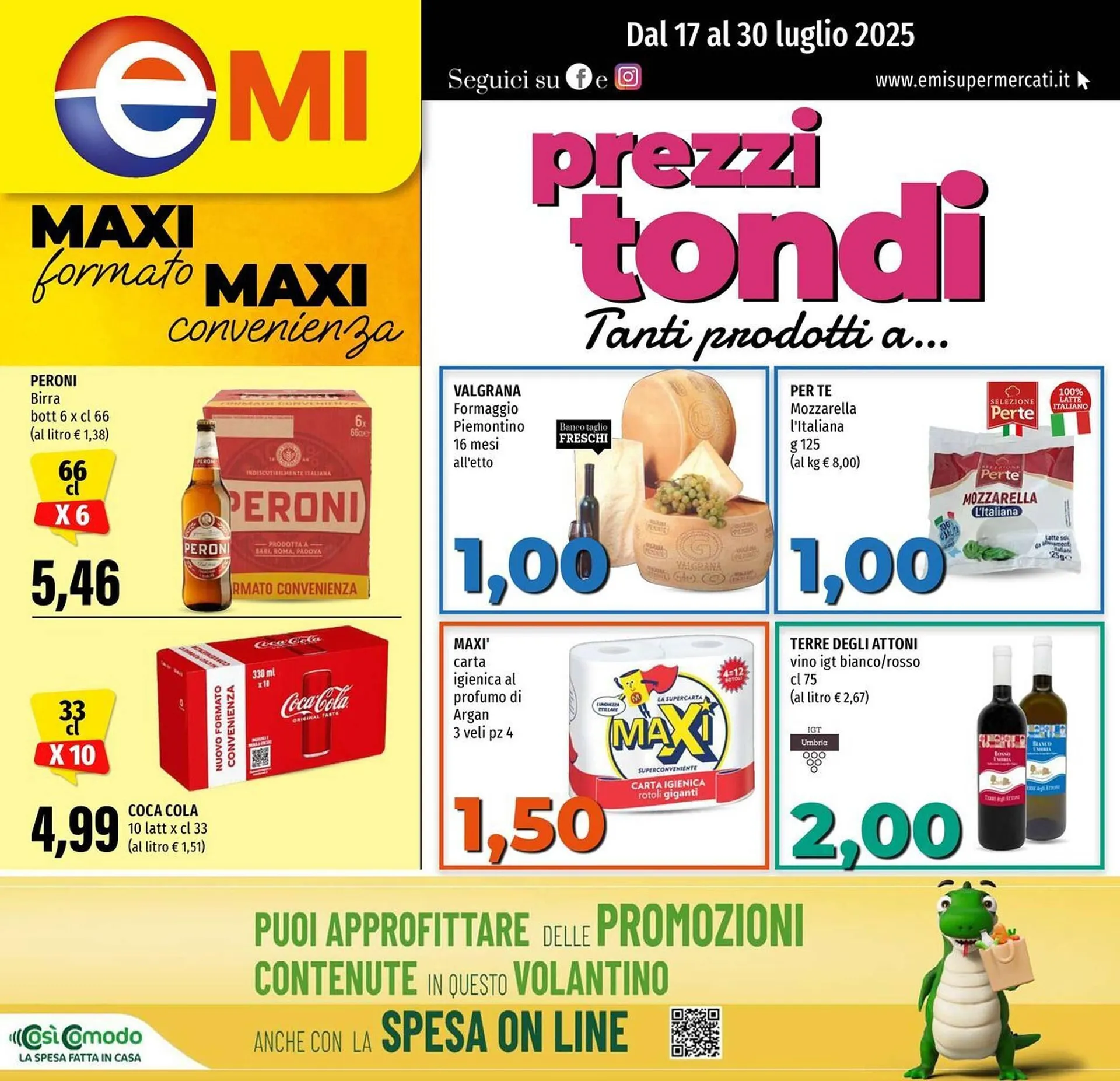 Volantino Emi Supermercati da 17 luglio a 30 luglio di 2025 - Pagina del volantino 1