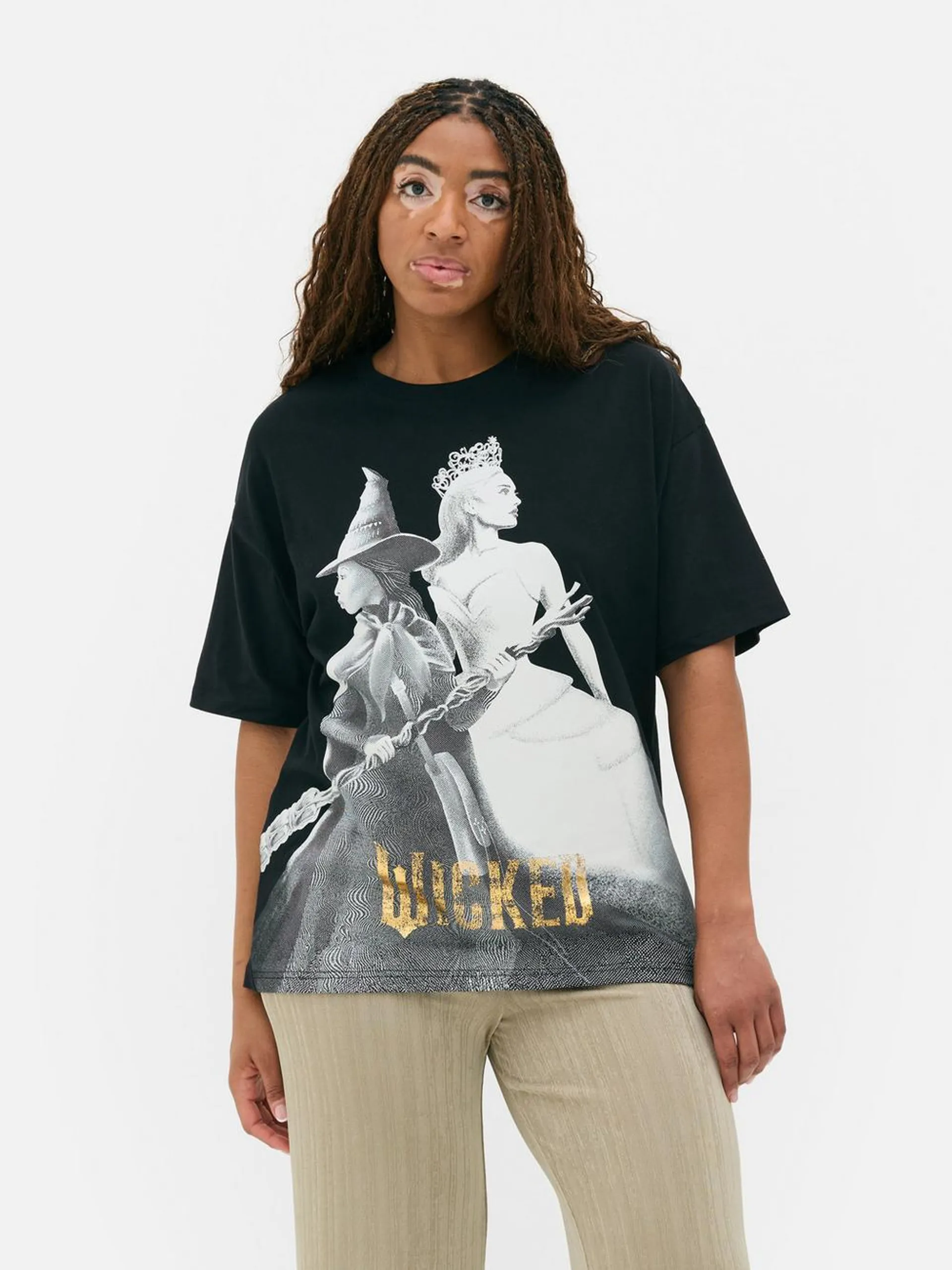 T-shirt oversize Glinda e Elphaba Wicked x Primark