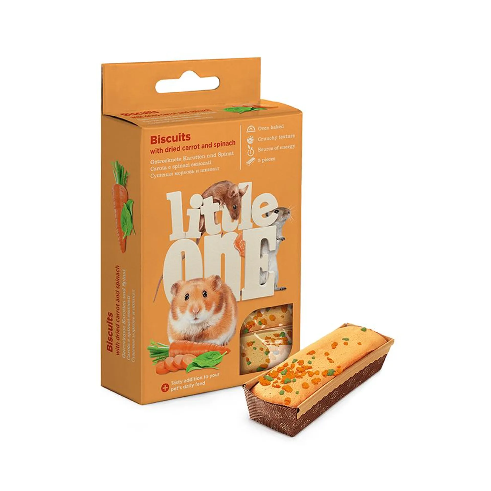 Biscotti con carota e spinaci little one