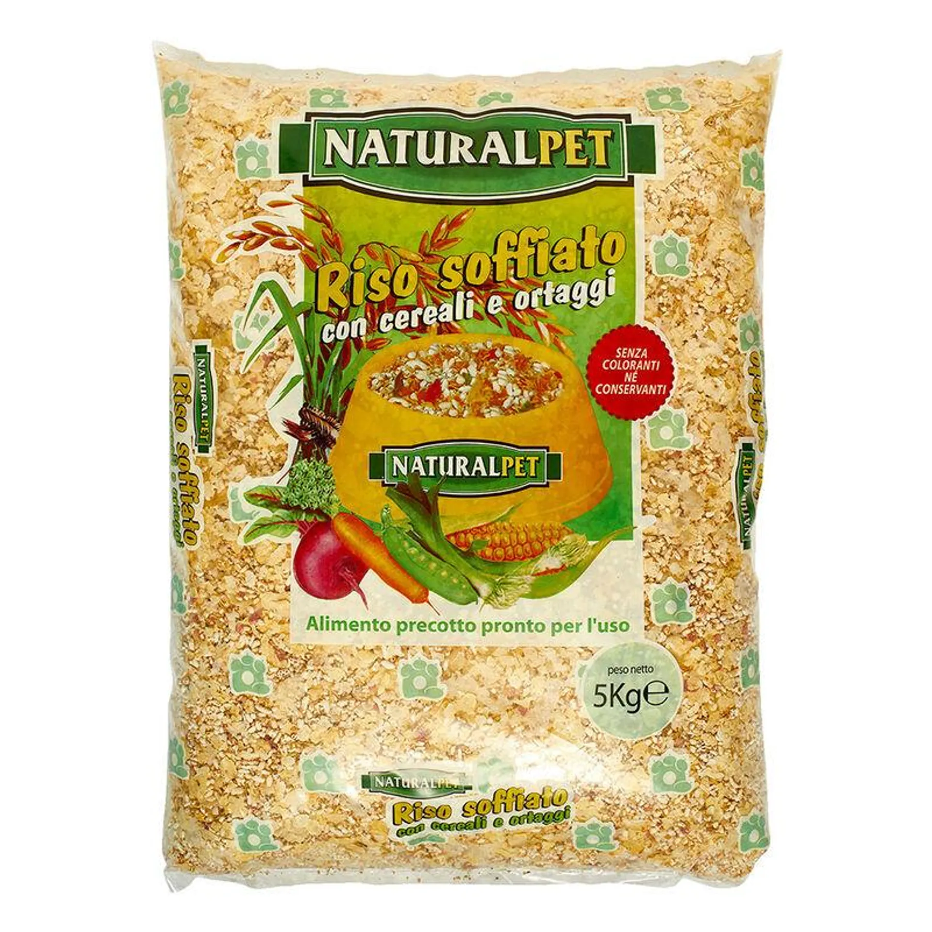 Naturalpet Riso Soffiato Cereali e Ortaggi 5kg